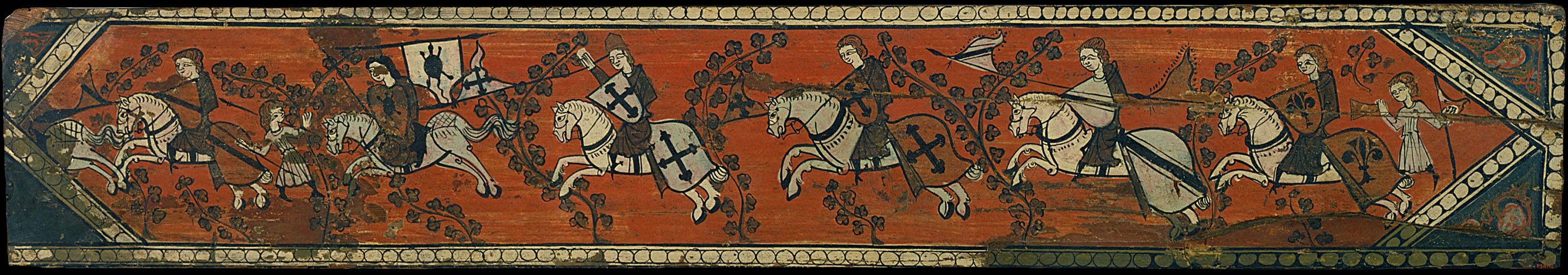 image for: Anònim. Aragó - Taula d'enteixinat amb genets - Segle XIV