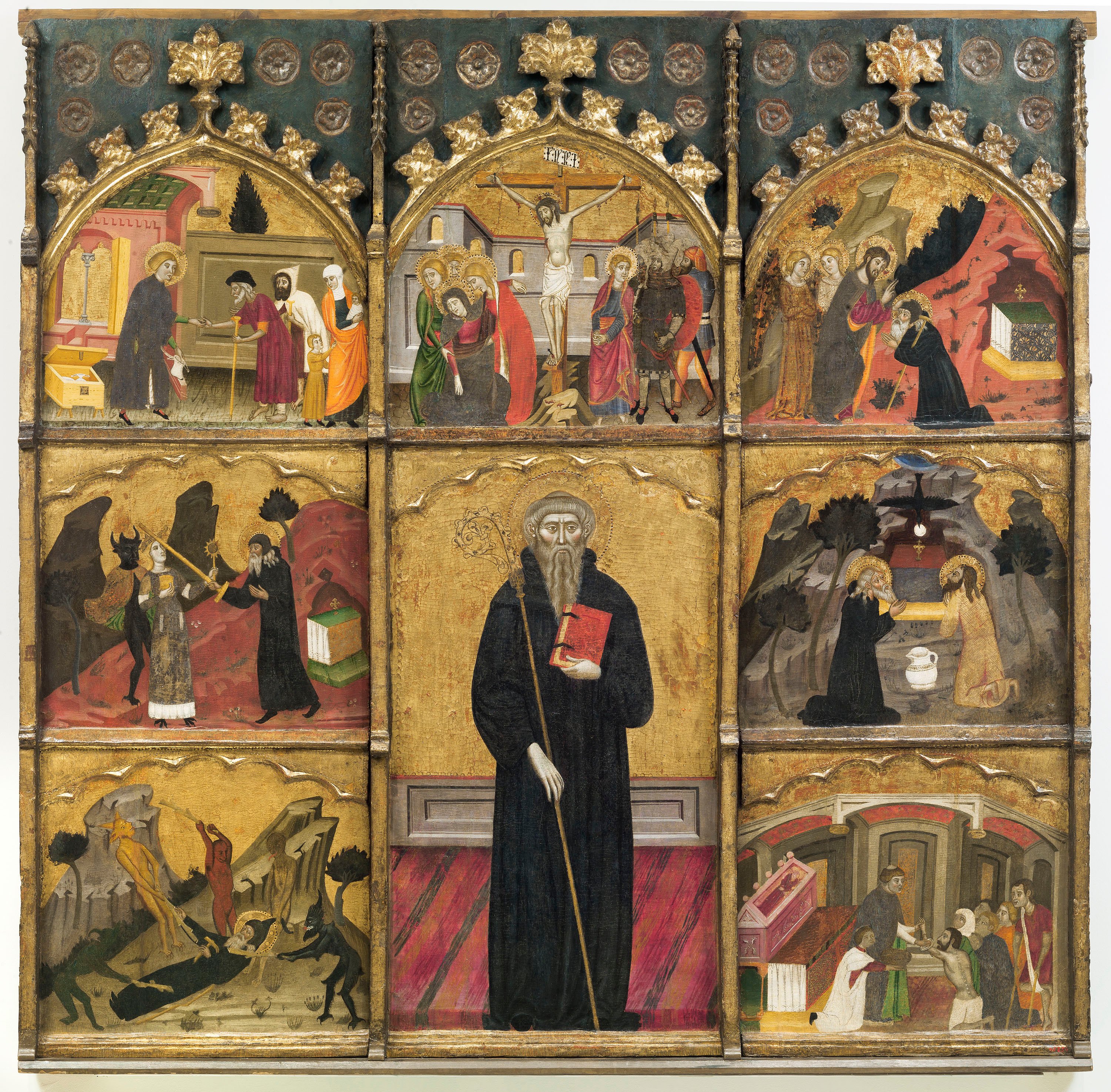 image for: Mestre de Rubió - Retaule de sant Antoni Abat - Cap a 1360-1375