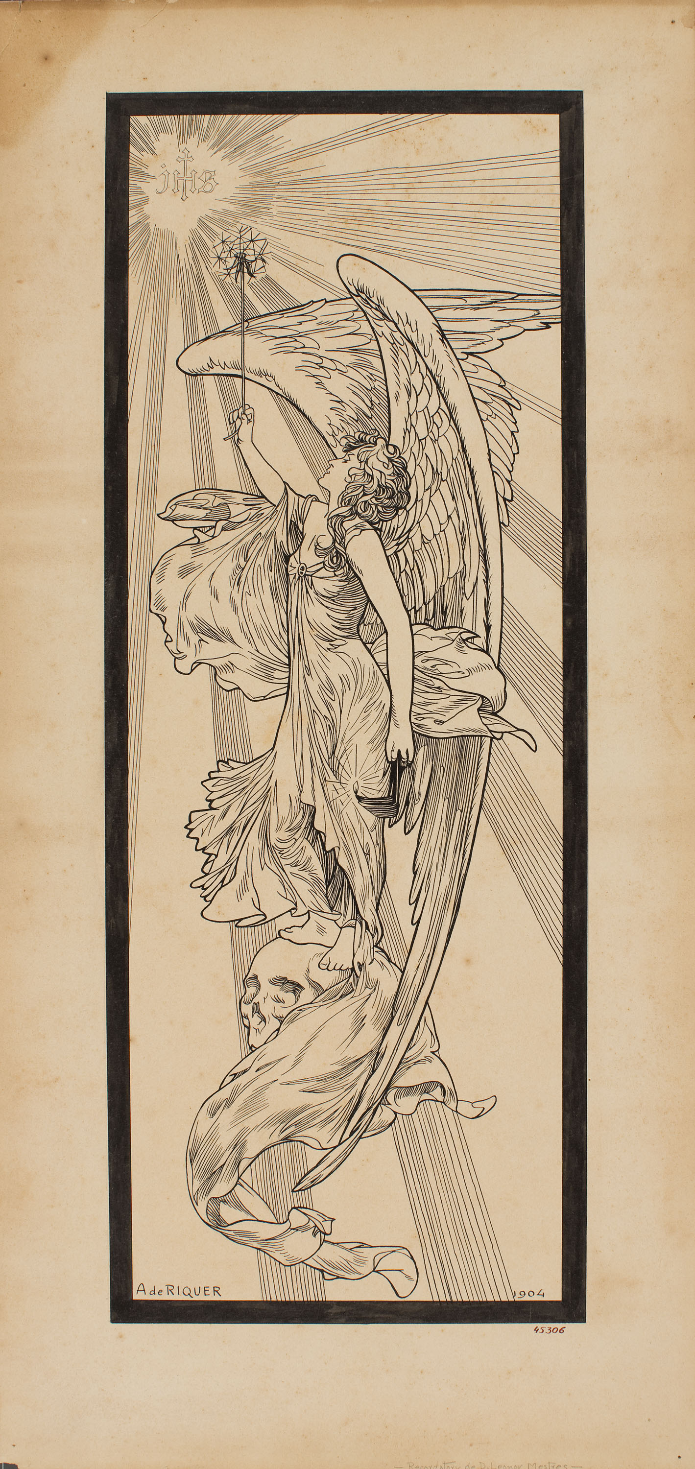 image for: Alexandre de Riquer - Recordatori de Leonor Oñós, mare del pintor Apel·les Mestres - 1904