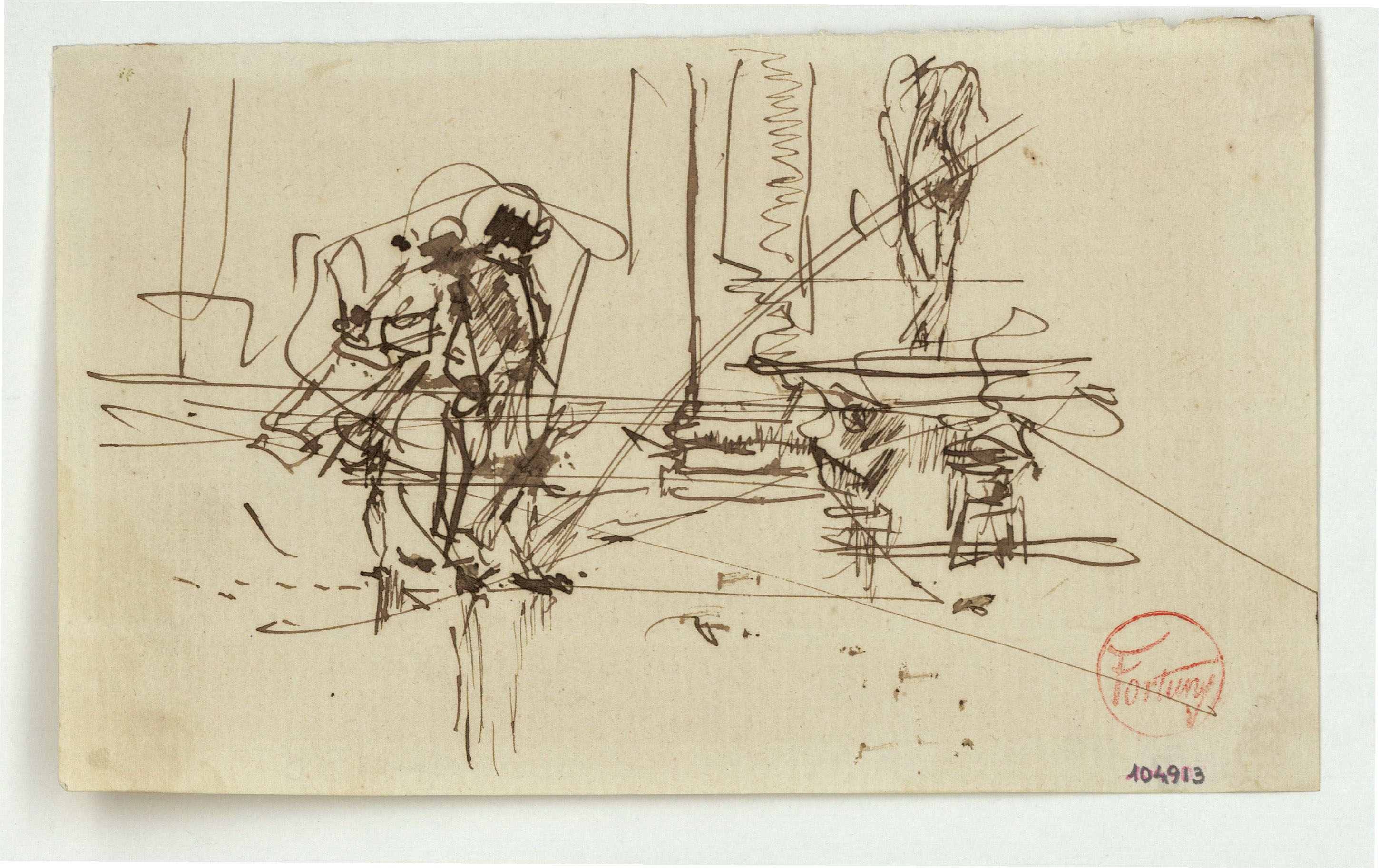 image for: Marià Fortuny - Estudi per al quadre «L'elecció de la model» - Cap a 1868-1870