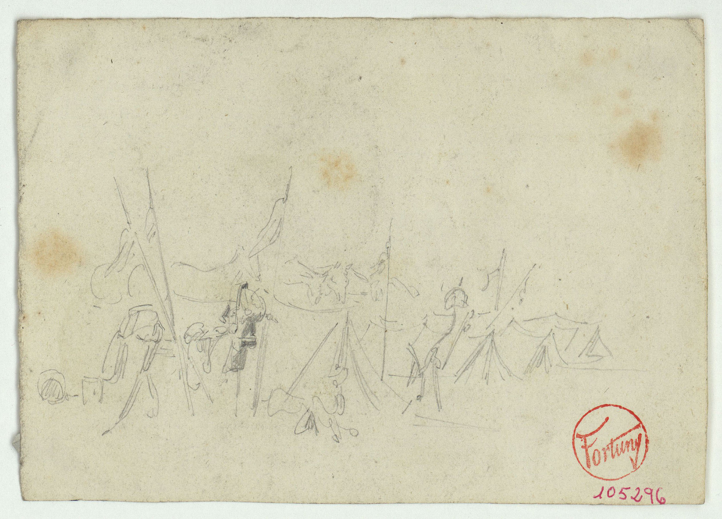 image for: Marià Fortuny - Campament militar - Cap a 1860