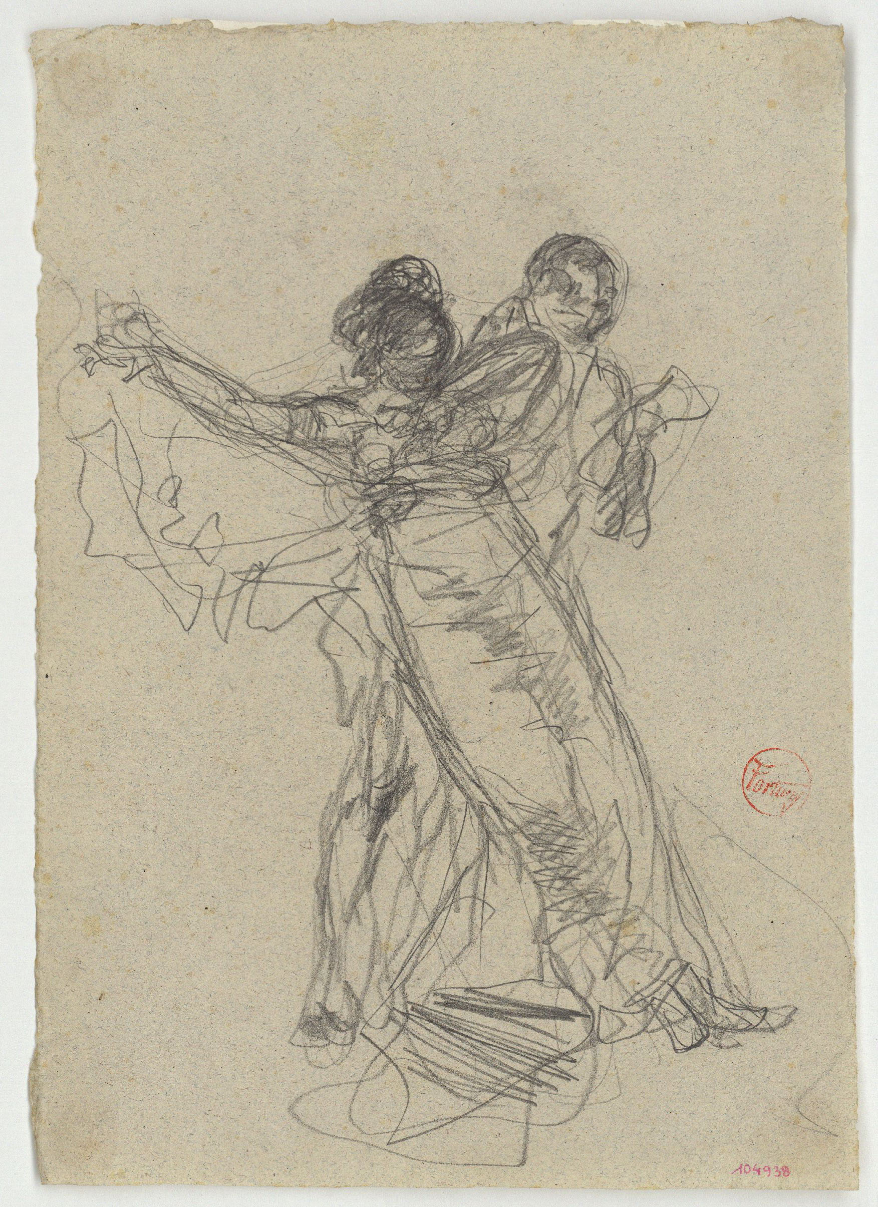 image for: Marià Fortuny - Estudi per al quadre «El jardí dels poetes» - Cap a 1871