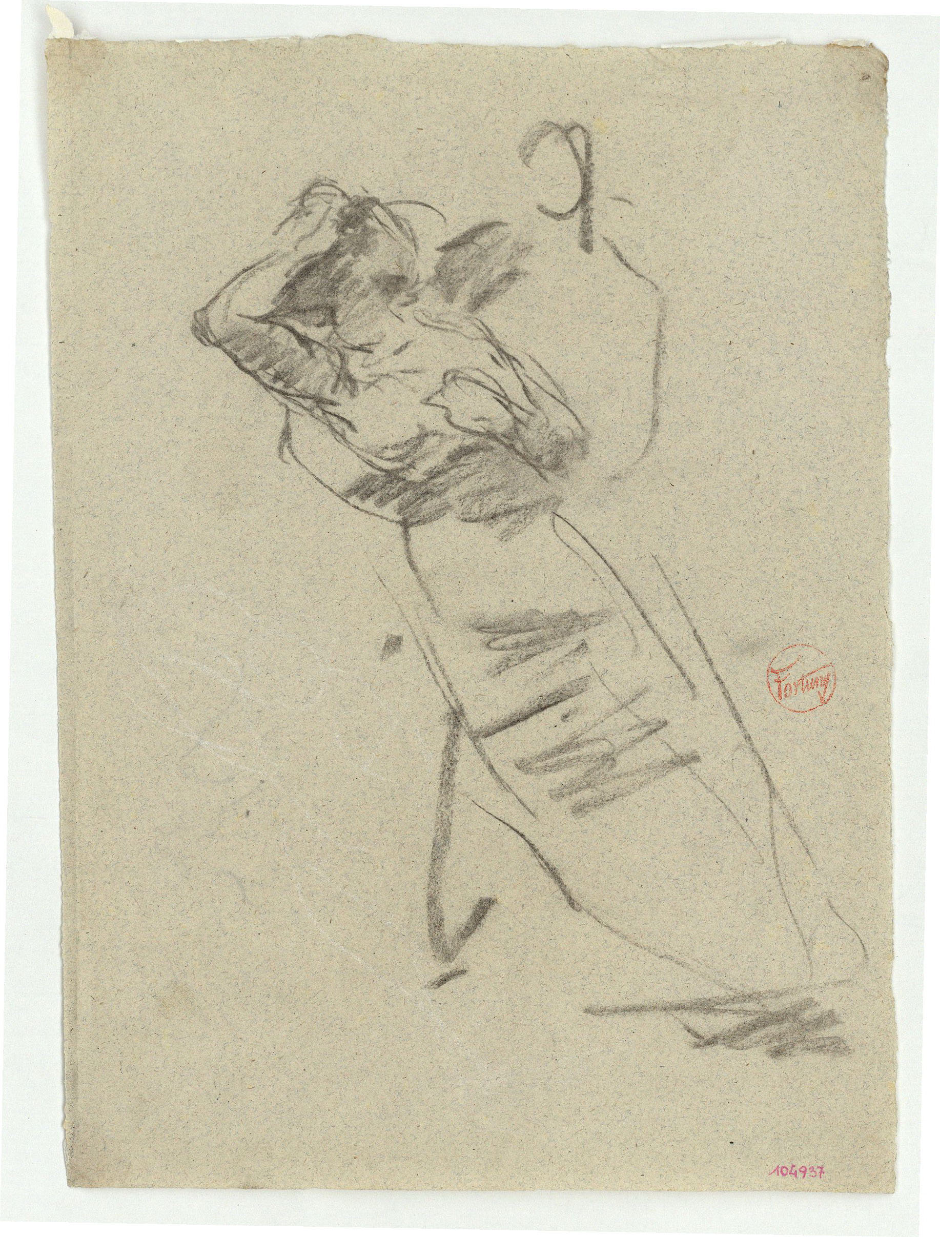 image for: Marià Fortuny - Estudi per al quadre «El jardí dels poetes» - Cap a 1871