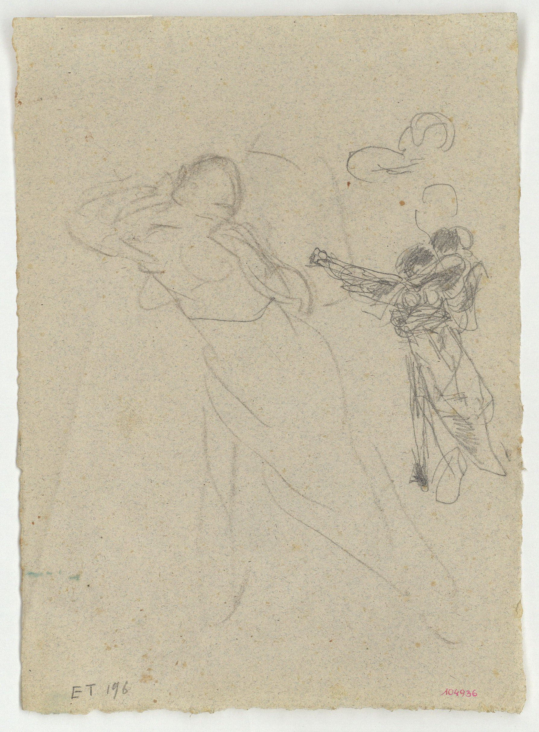 image for: Marià Fortuny - Estudi per al quadre «El jardí dels poetes» (anvers) / Estudi per al quadre «El jardí dels poetes» (revers) - Cap a 1871