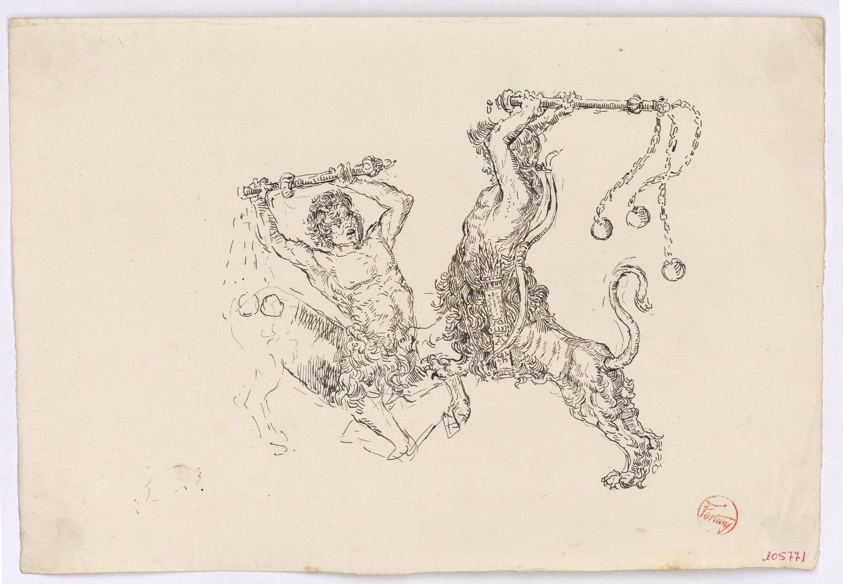 image for: Marià Fortuny - Centaures lluitant - Cap a 1867-1872