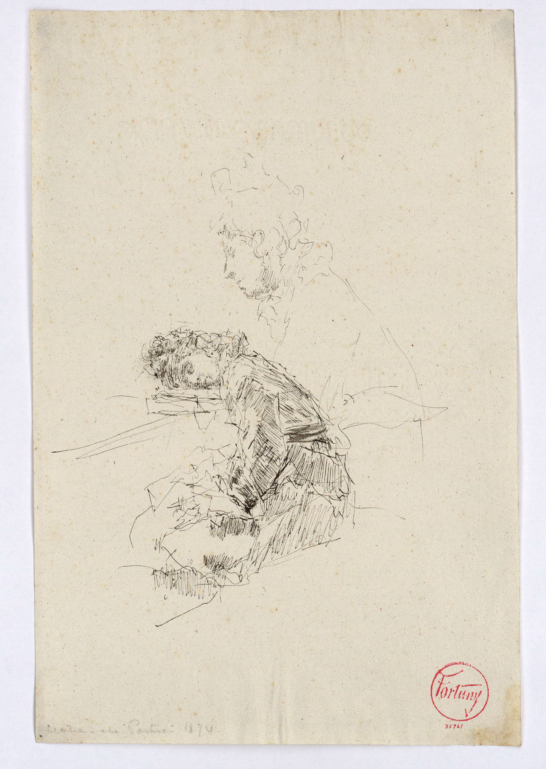 image for: Marià Fortuny - Esbossos de Cecilia de Madrazo - Cap a 1874