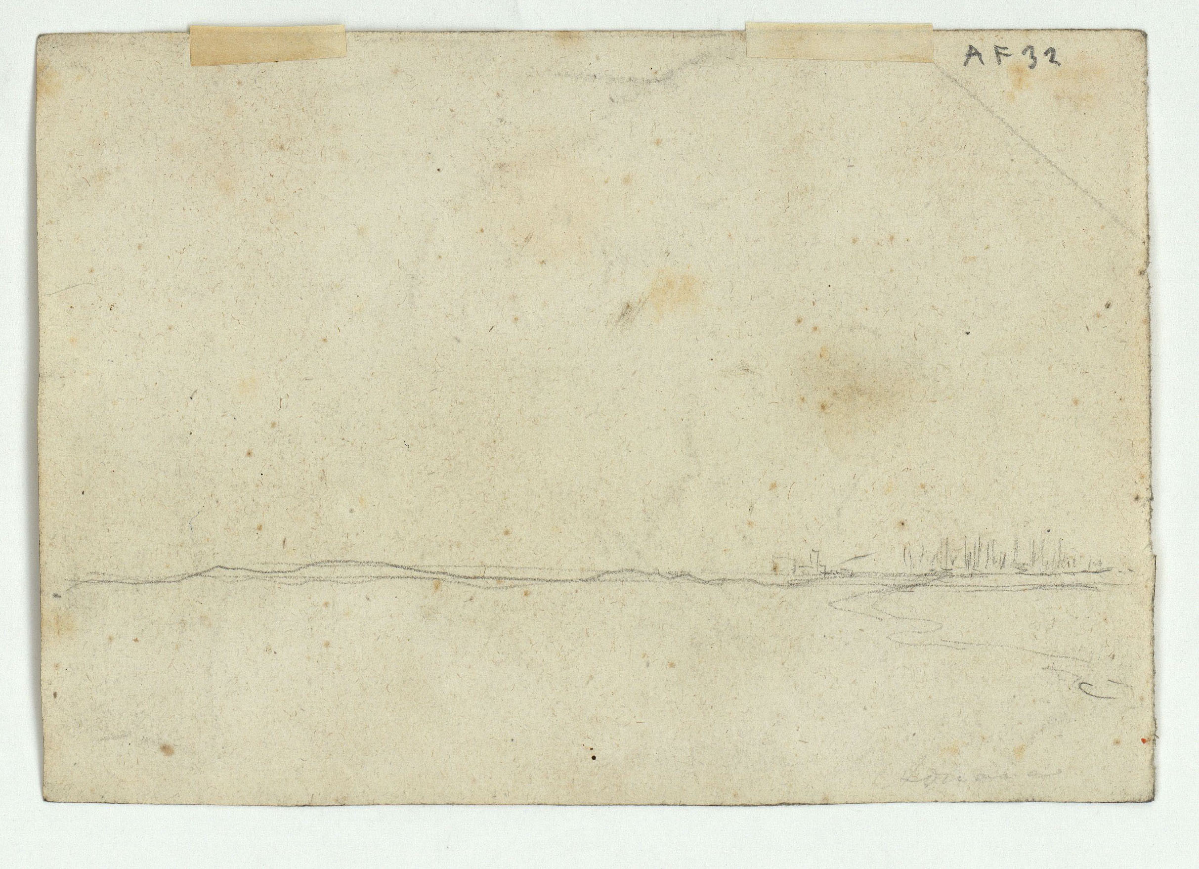 image for: Marià Fortuny - Monte Negrón, cabo Negrón (anvers) / Croquis inconcret (revers) - Cap a 1860 [1]