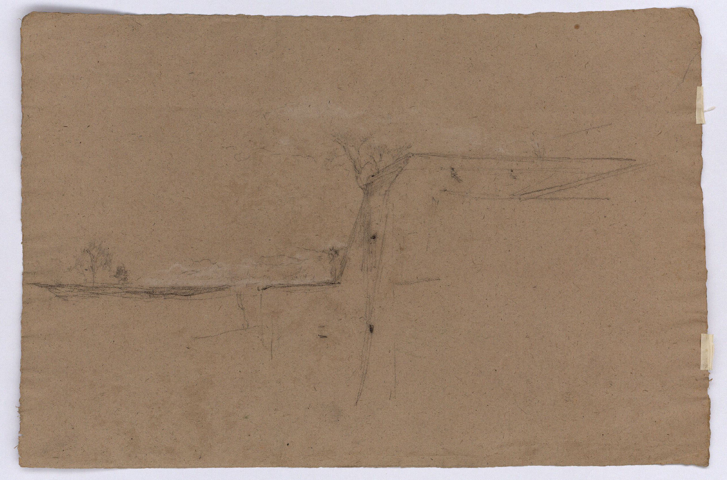 image for: Marià Fortuny - Lacai en un interior (anvers) / Paisatge (revers) - Cap a 1865-1866 [1]