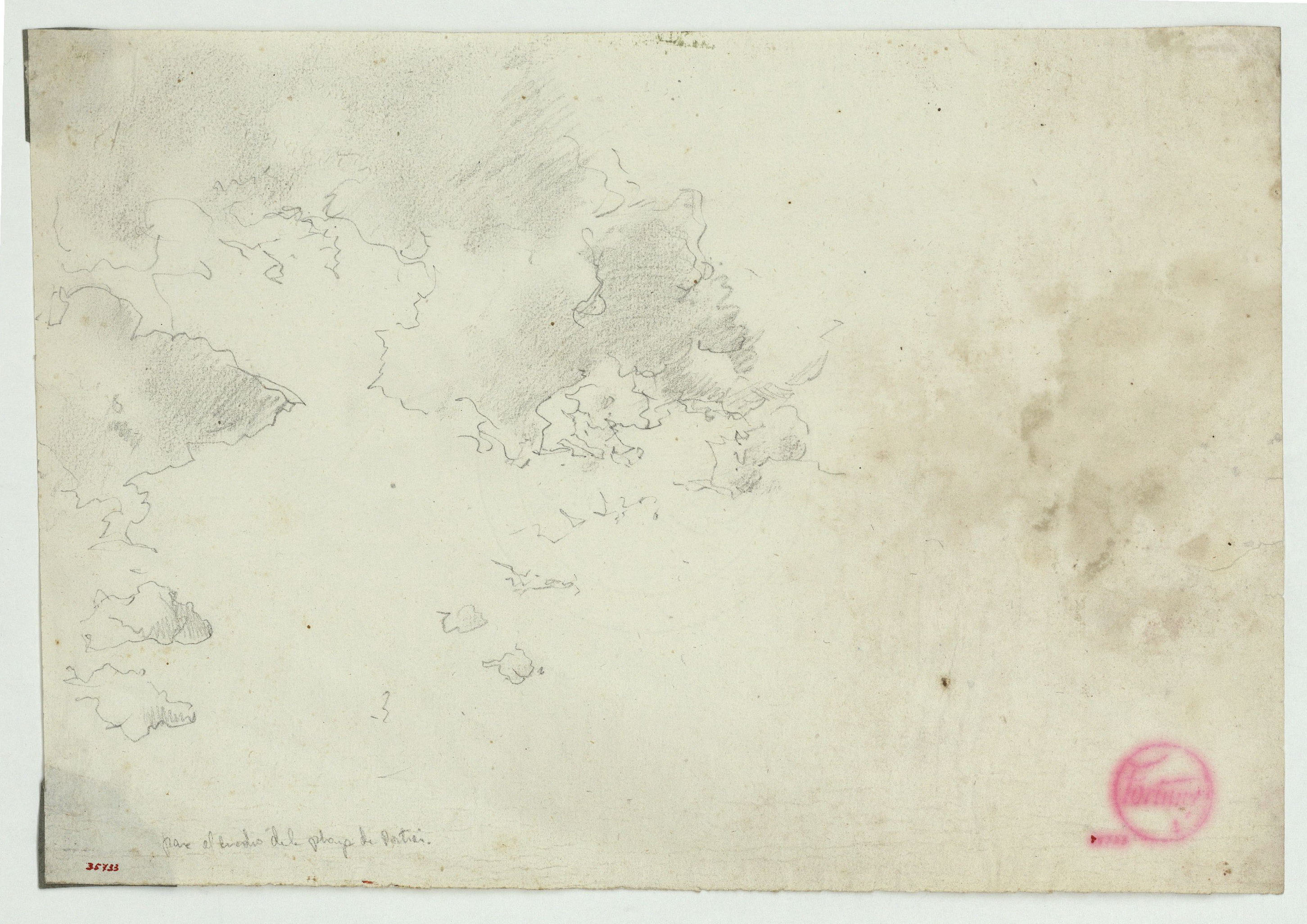 image for: Marià Fortuny - Estudi per al quadre «Platja de Portici» - Cap a 1874