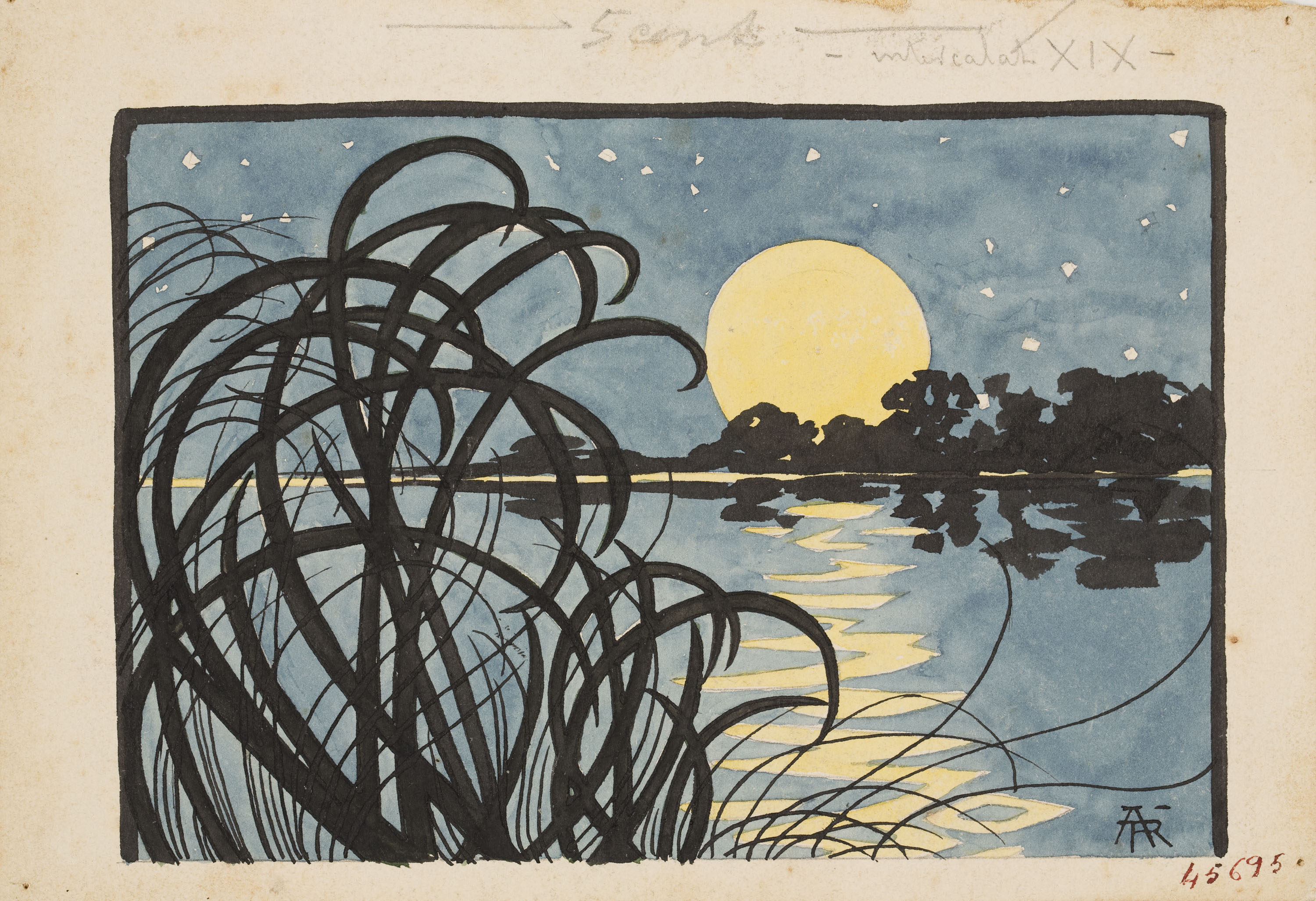 image for: Alexandre de Riquer - Paisatge nocturn - Cap a 1890-1900