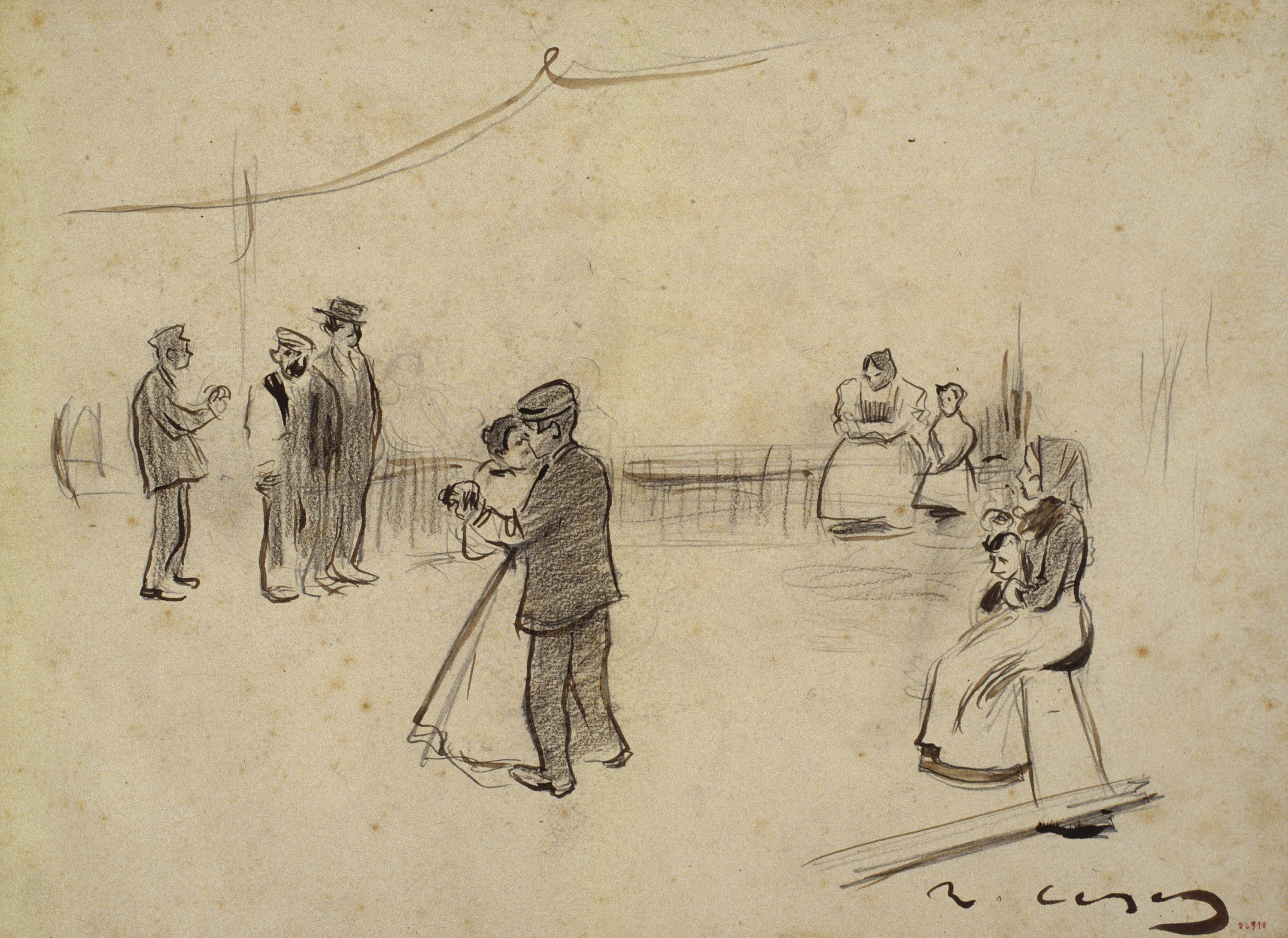 image for: Ramon Casas - Estudi per al quadre «Ball de tarda» - Cap a 1896