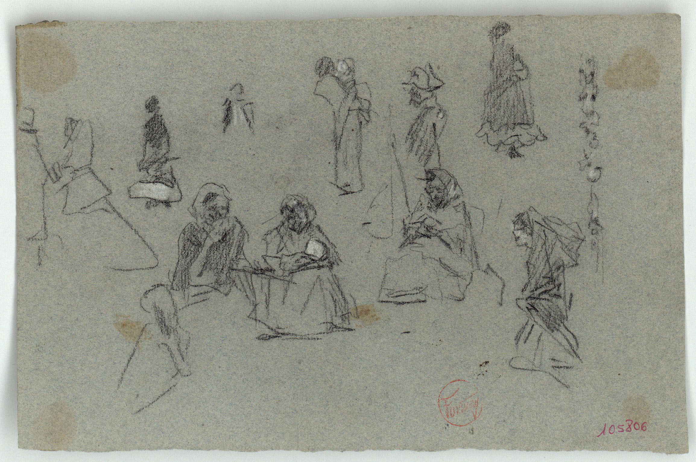 image for: Marià Fortuny - Figures femenines - Cap a 1870-1872