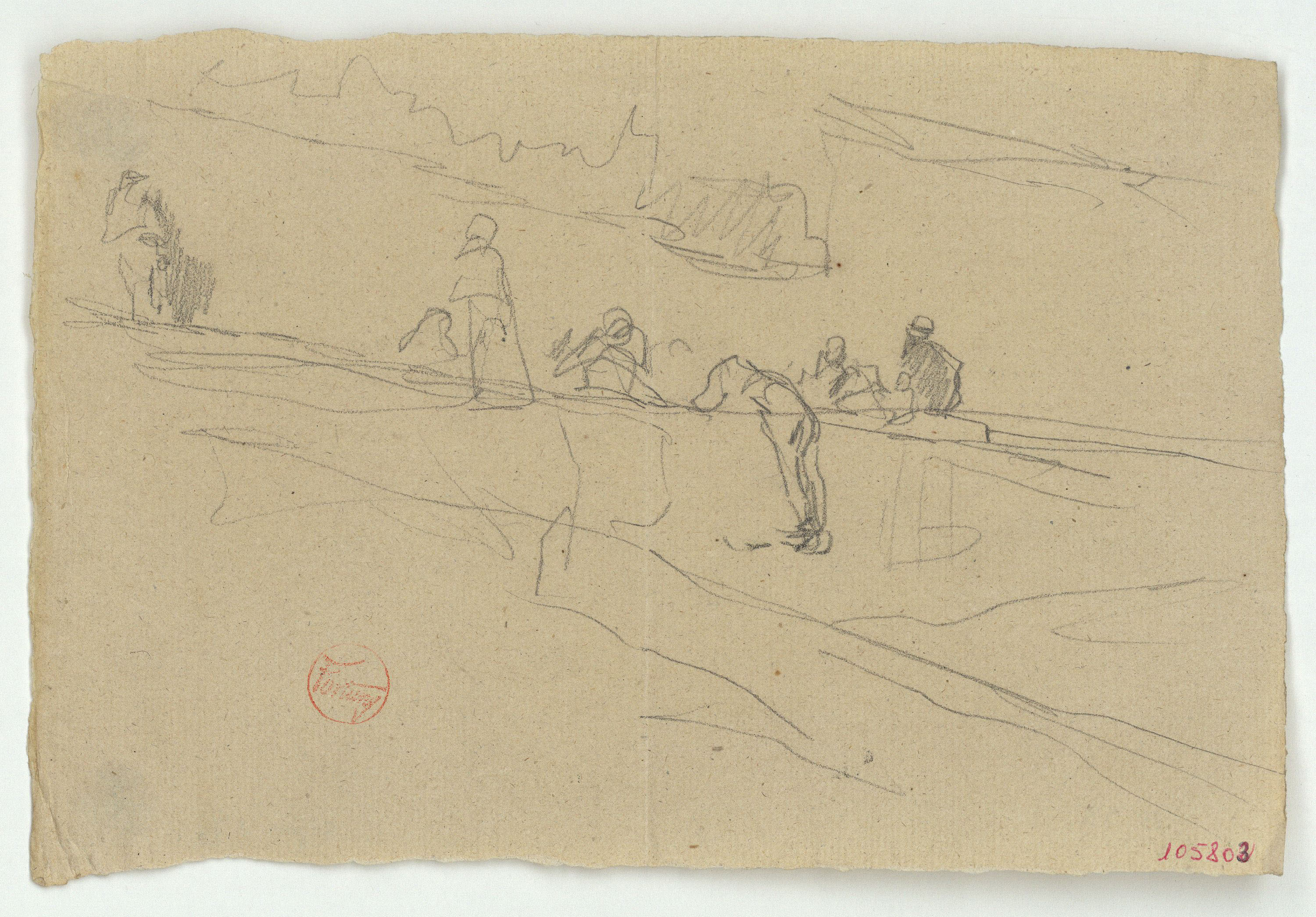 image for: Marià Fortuny - Croquis de figures - Cap a 1870-1872