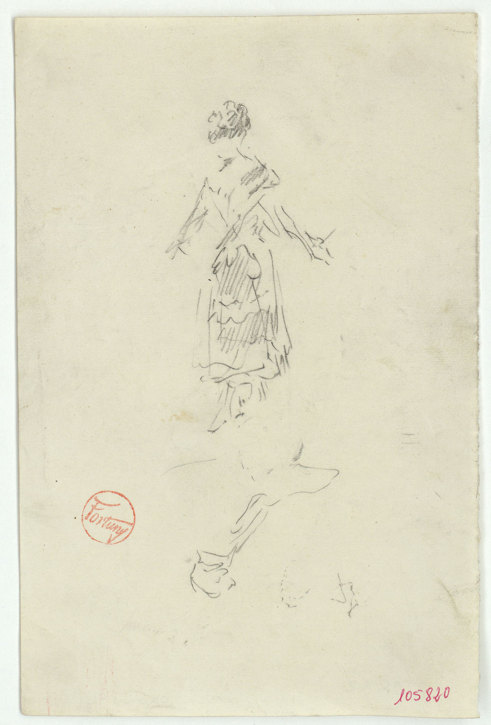 image for: Marià Fortuny - Figura femenina - Cap a 1870-1872