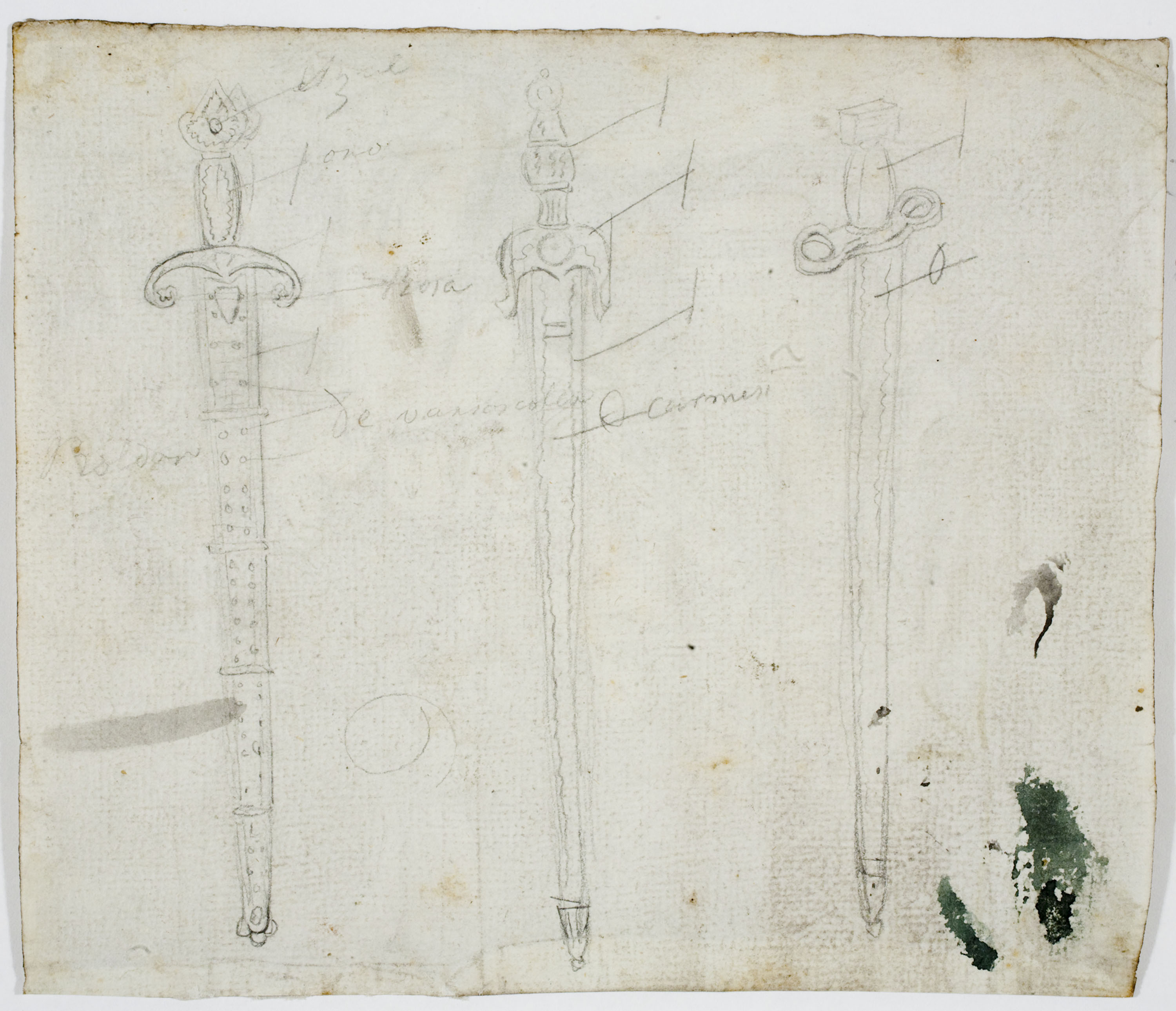 image for: Marià Fortuny - El miracle de les flors de santa Casilda (anvers) / Espases (revers) - Cap a 1856-1858 [1]