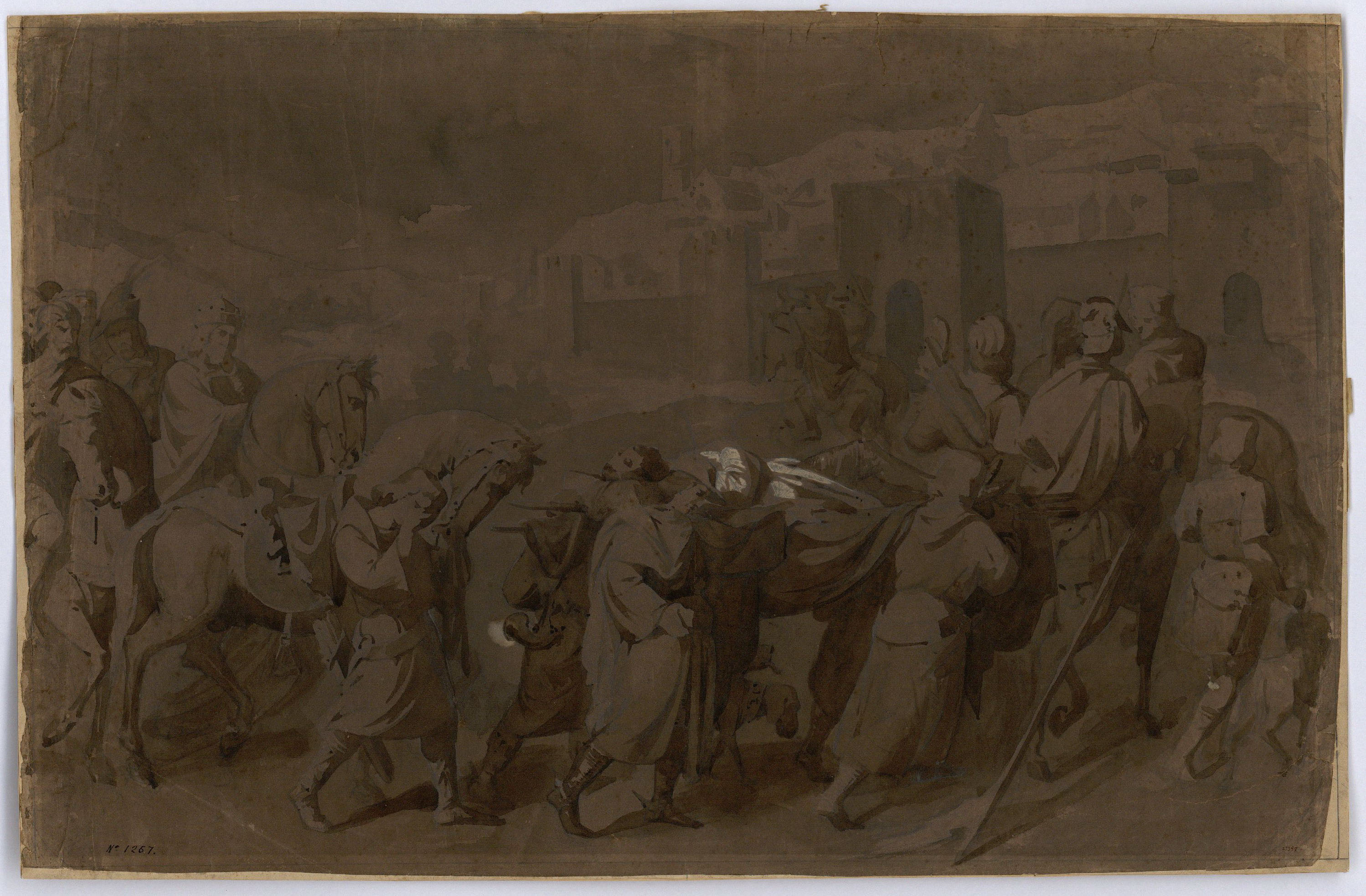 image for: Marià Fortuny - Entrada del comte d'Urgell a Balaguer - Cap a 1856-1858
