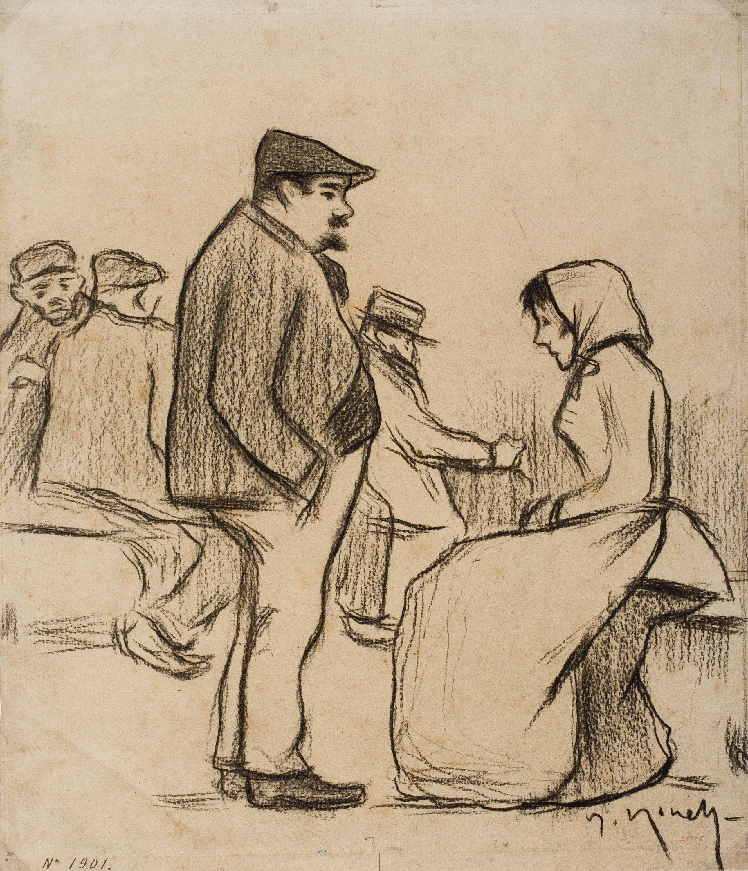 image for: Isidre Nonell - Idil·lis a la plaça Reial - 1894