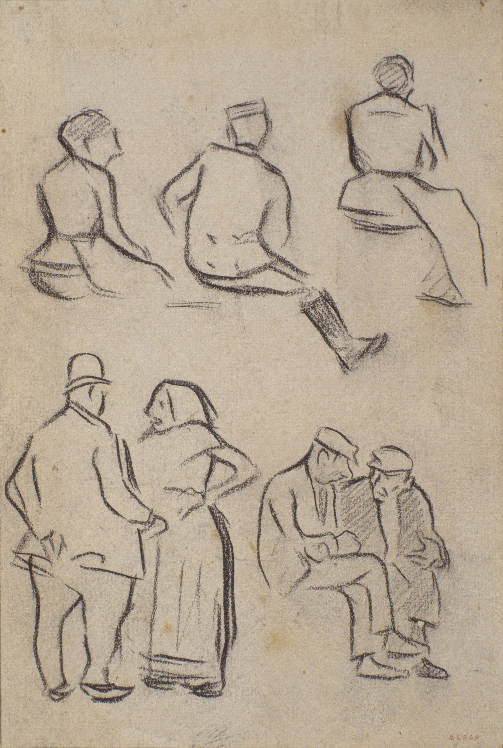 Isidre Nonell - Apunt de figures - Cap a 1892-1894 image for: Isidre Nonell - Apunt de figures - Cap a 1892-1894