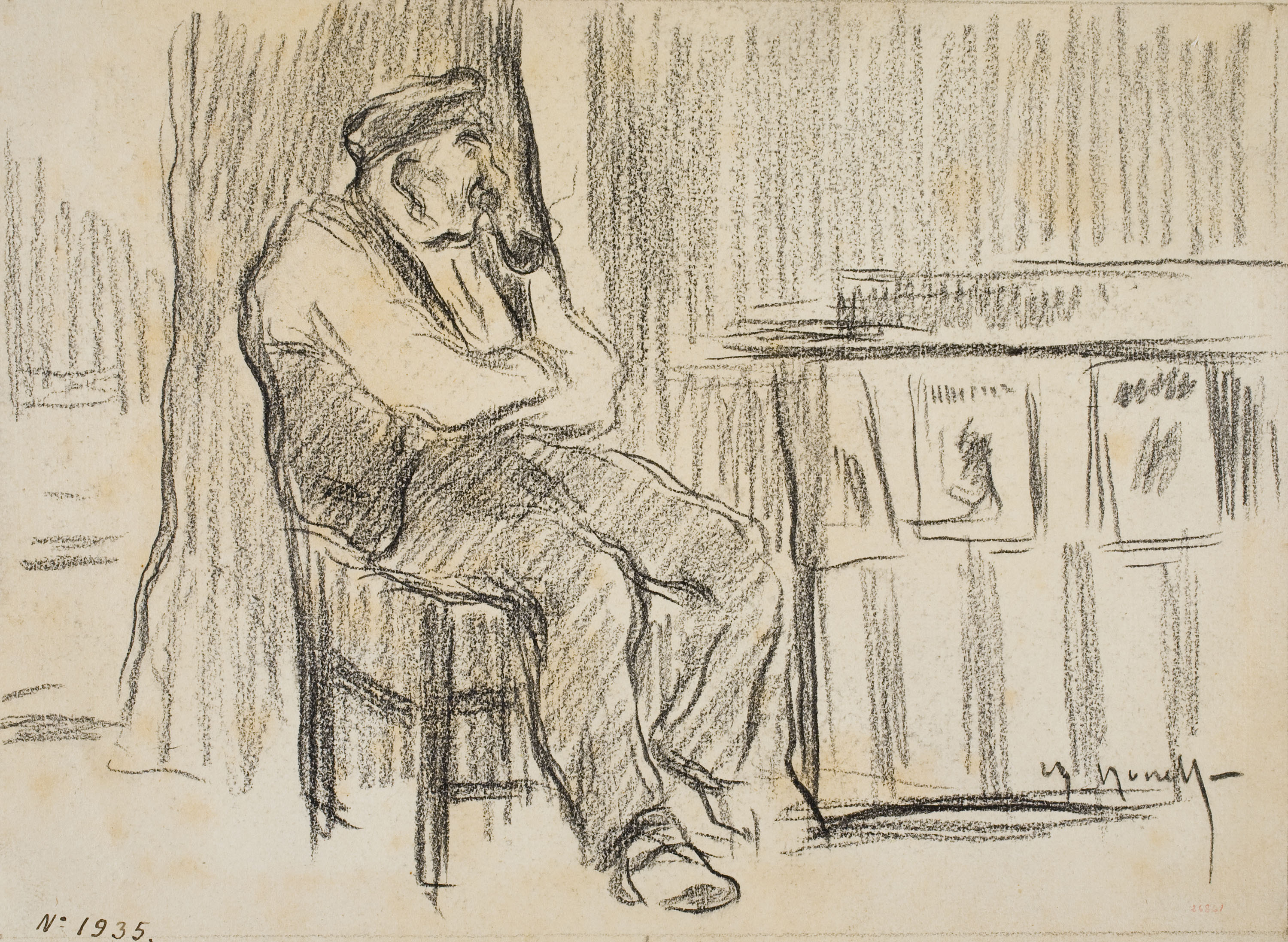 image for: Isidre Nonell - Venedor de diaris - Cap a 1892-1894