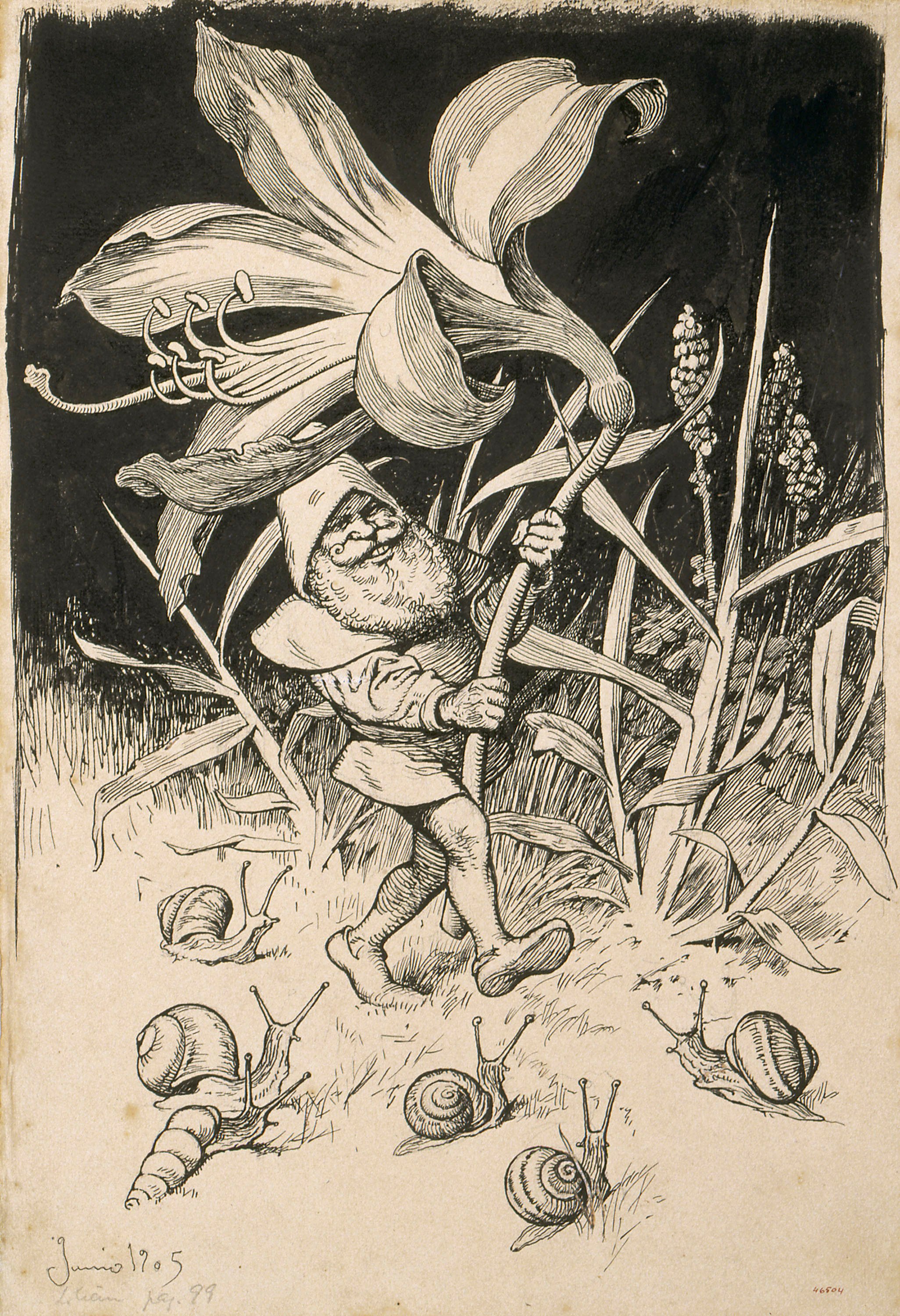 image for: Apel·les Mestres - El lliri. Il·lustració per al poema «Liliana» d'Apel·les Mestres - 1905
