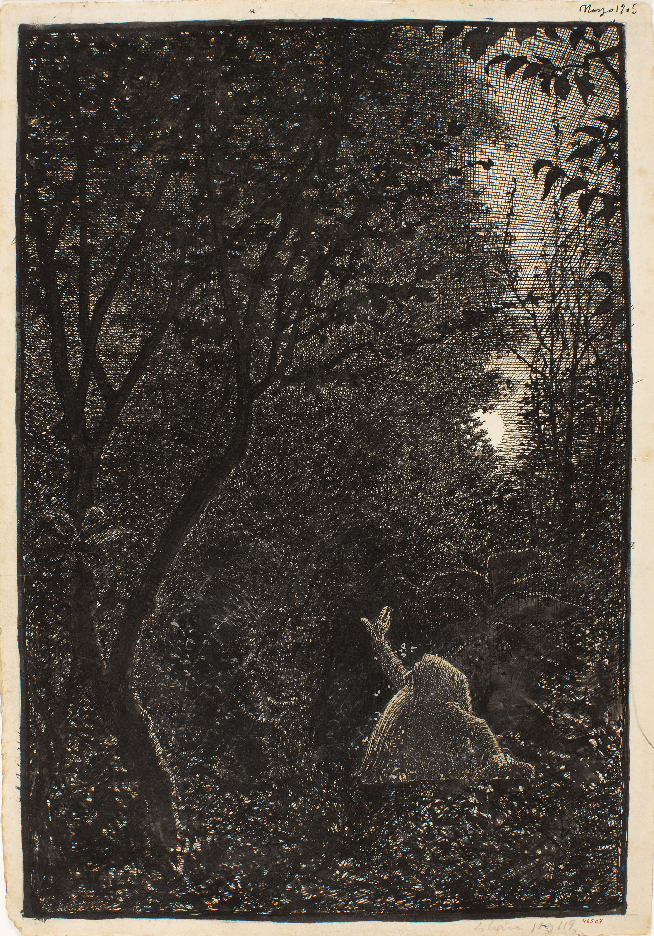 image for: Apel·les Mestres - El rossinyol. Il·lustració per al poema «Liliana» d'Apel·les Mestres - 1905