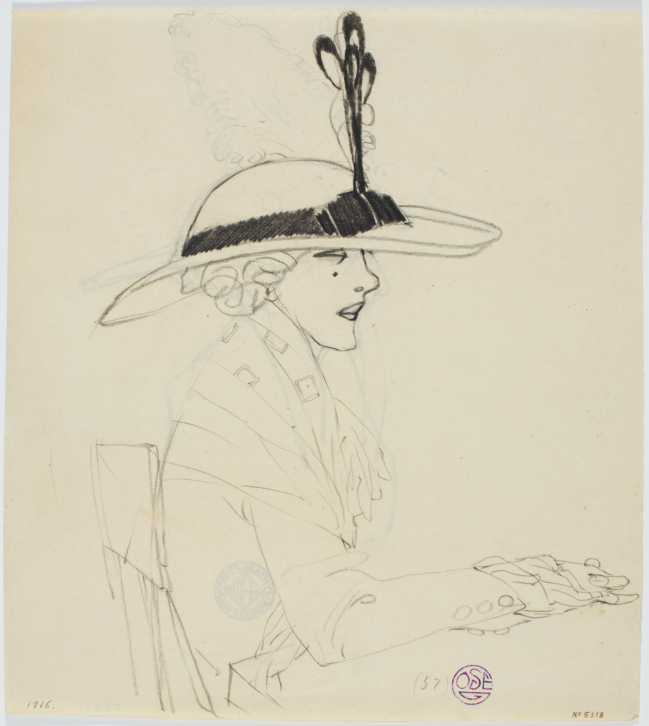 image for: Francesc Xavier Gosé - Dama asseguda (anvers) / Dama (revers) - Cap a 1909-1912