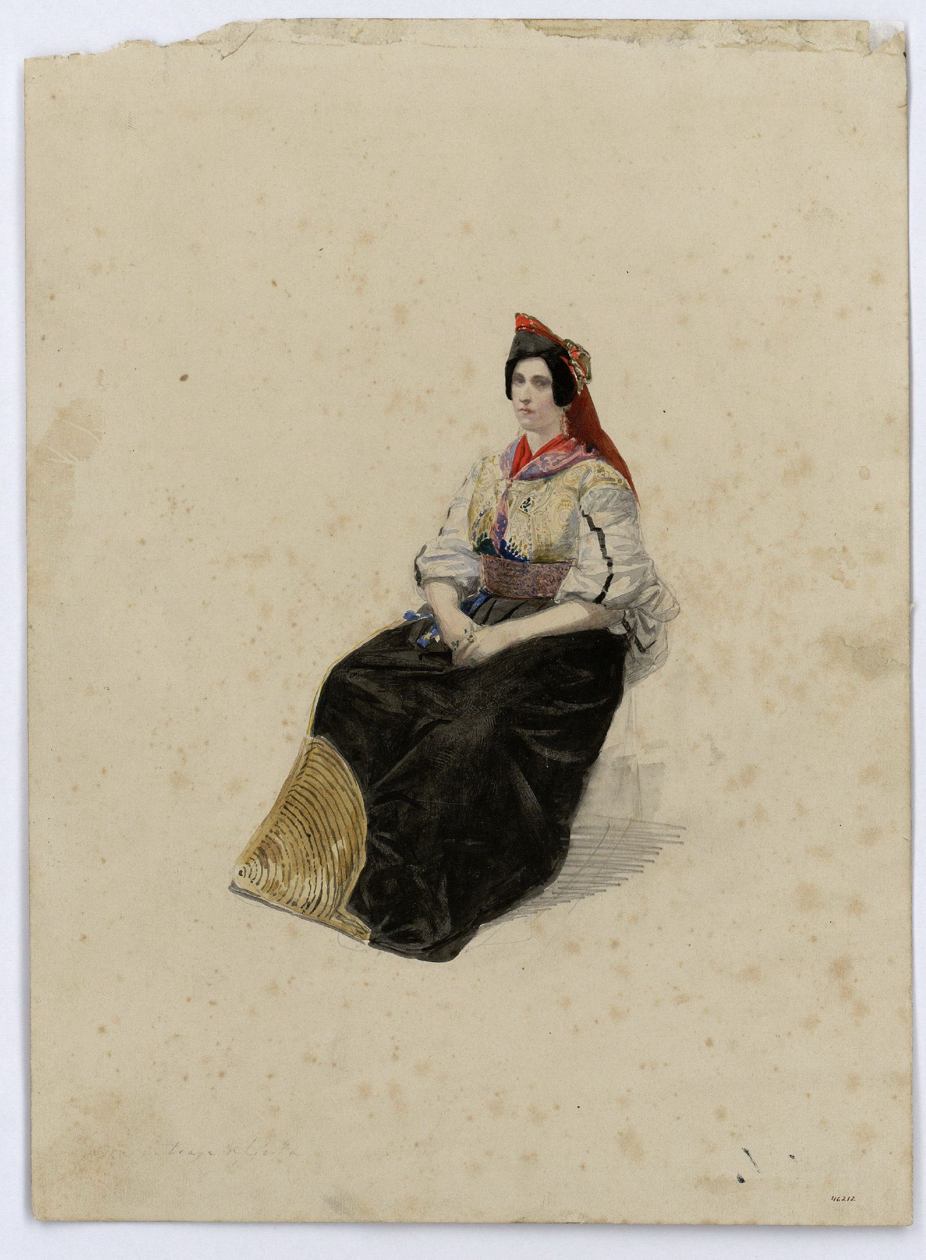 image for: Marià Fortuny - Jove hebrea - Cap a 1860-1862