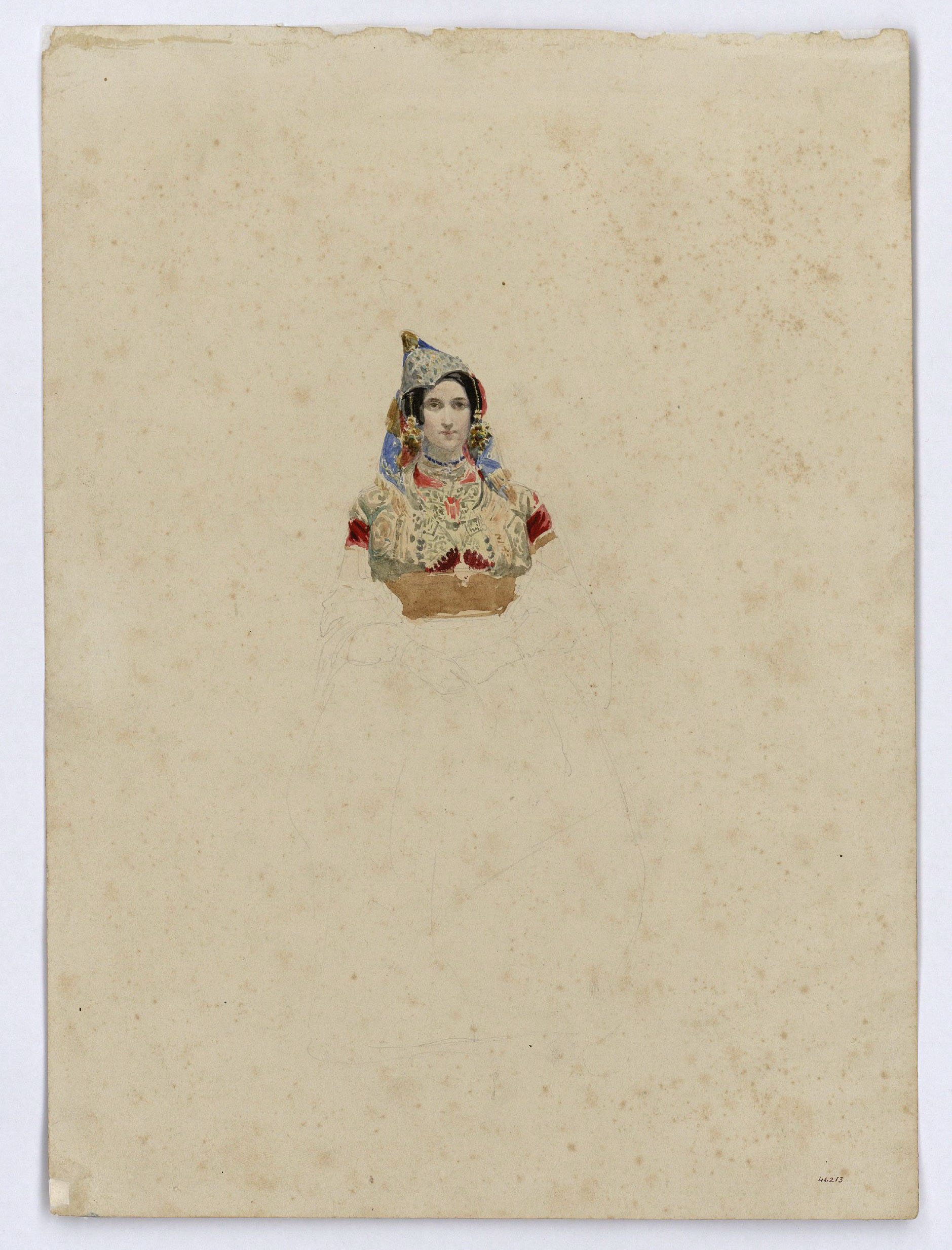 image for: Marià Fortuny - Núvia jueva - Cap a 1860-1862