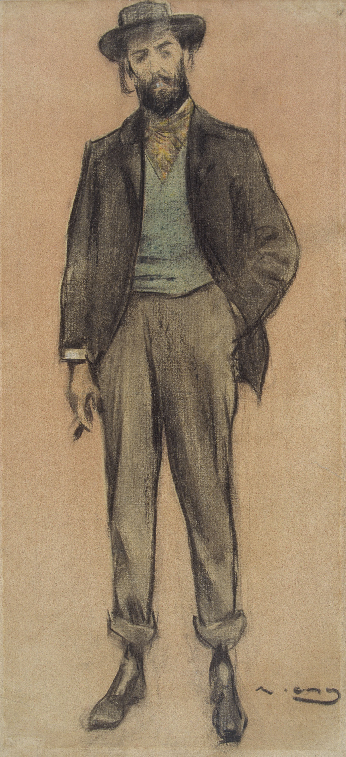 image for: Ramon Casas - Retrat de Pere Romeu - Cap a 1897-1899