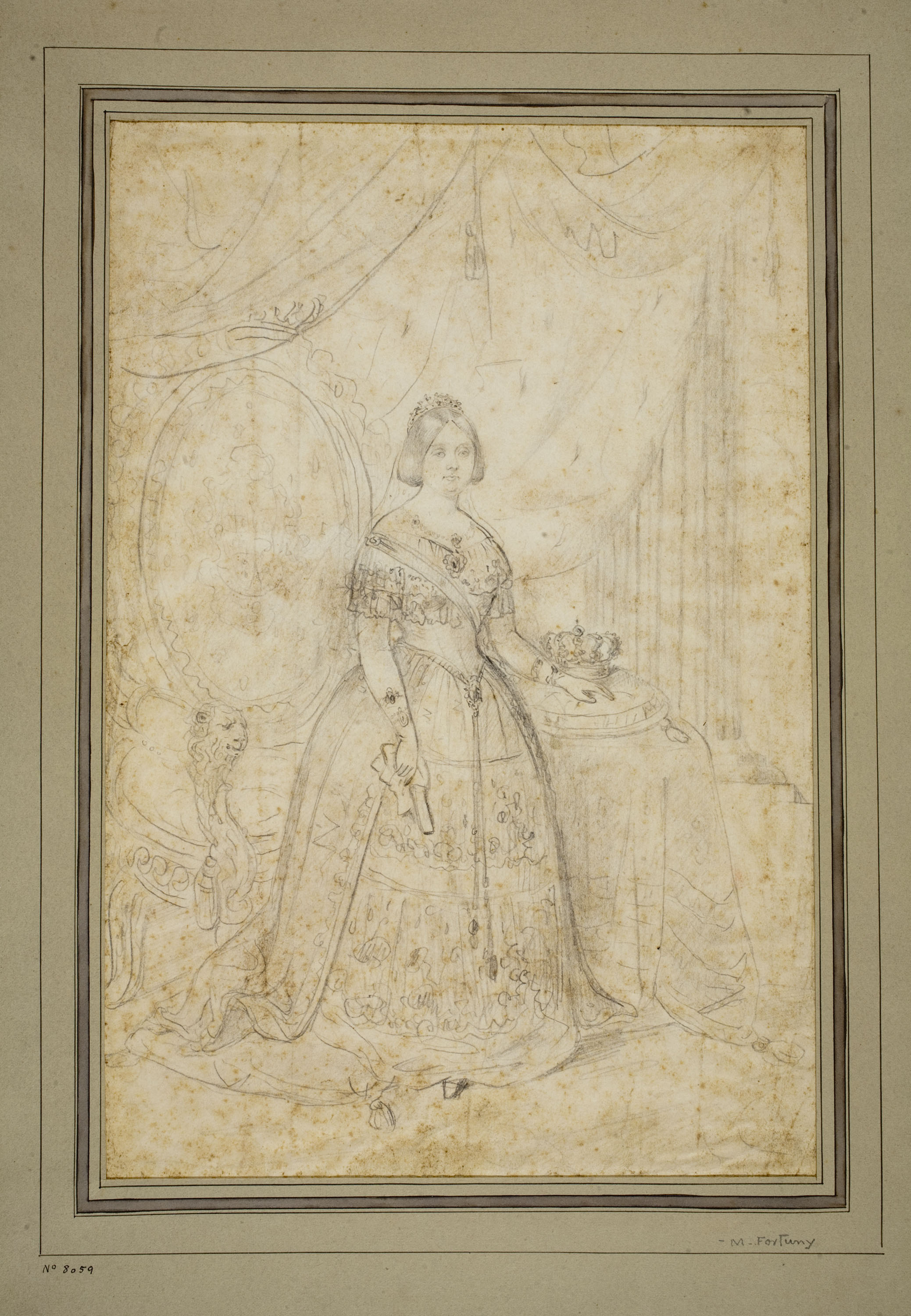 image for: Marià Fortuny - Retrat d'Isabel II - 1855