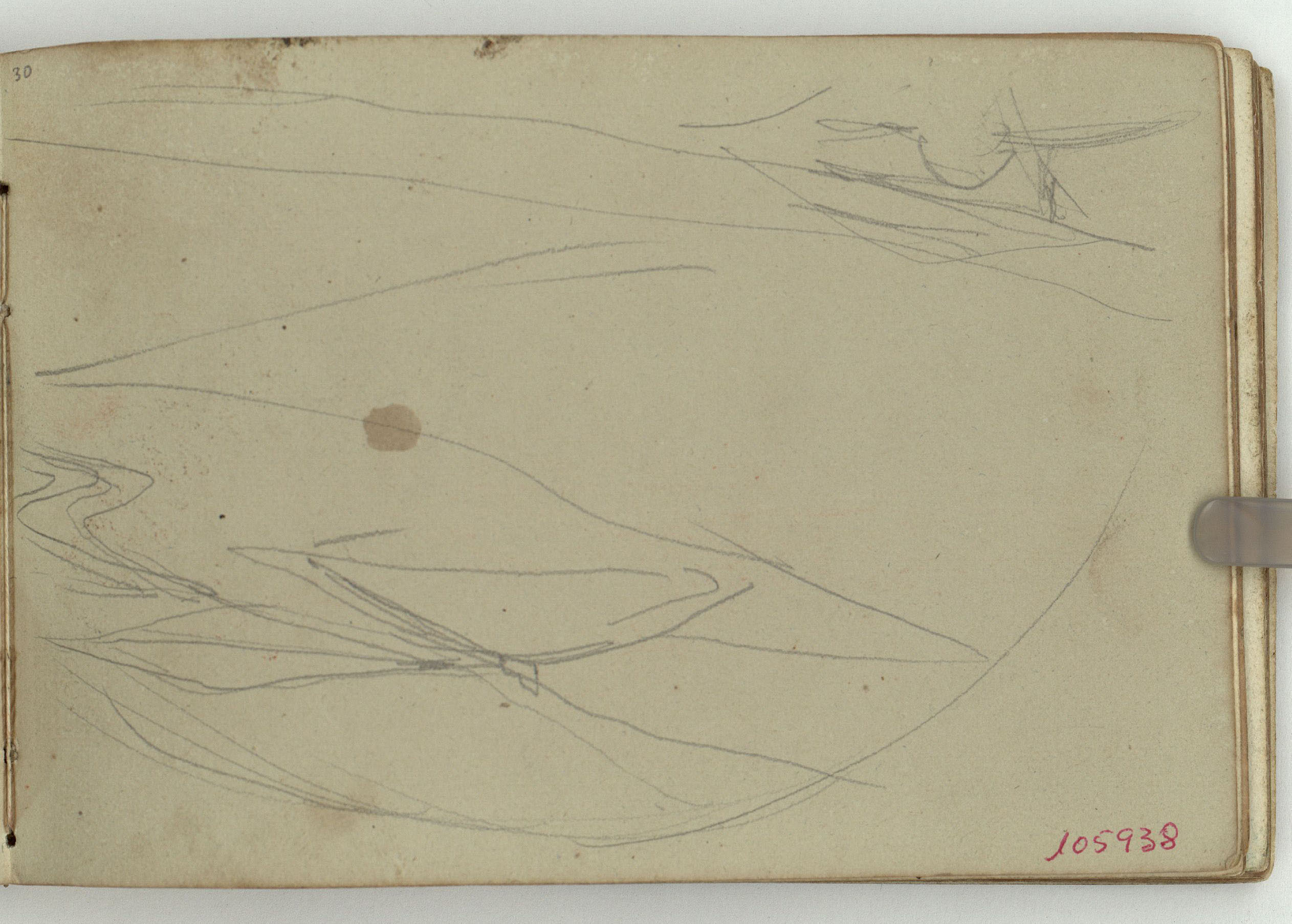 image for: Marià Fortuny - Croquis inconcret (anvers) / Croquis inconcret, figura i cavall (revers) - Cap a 1866-1872