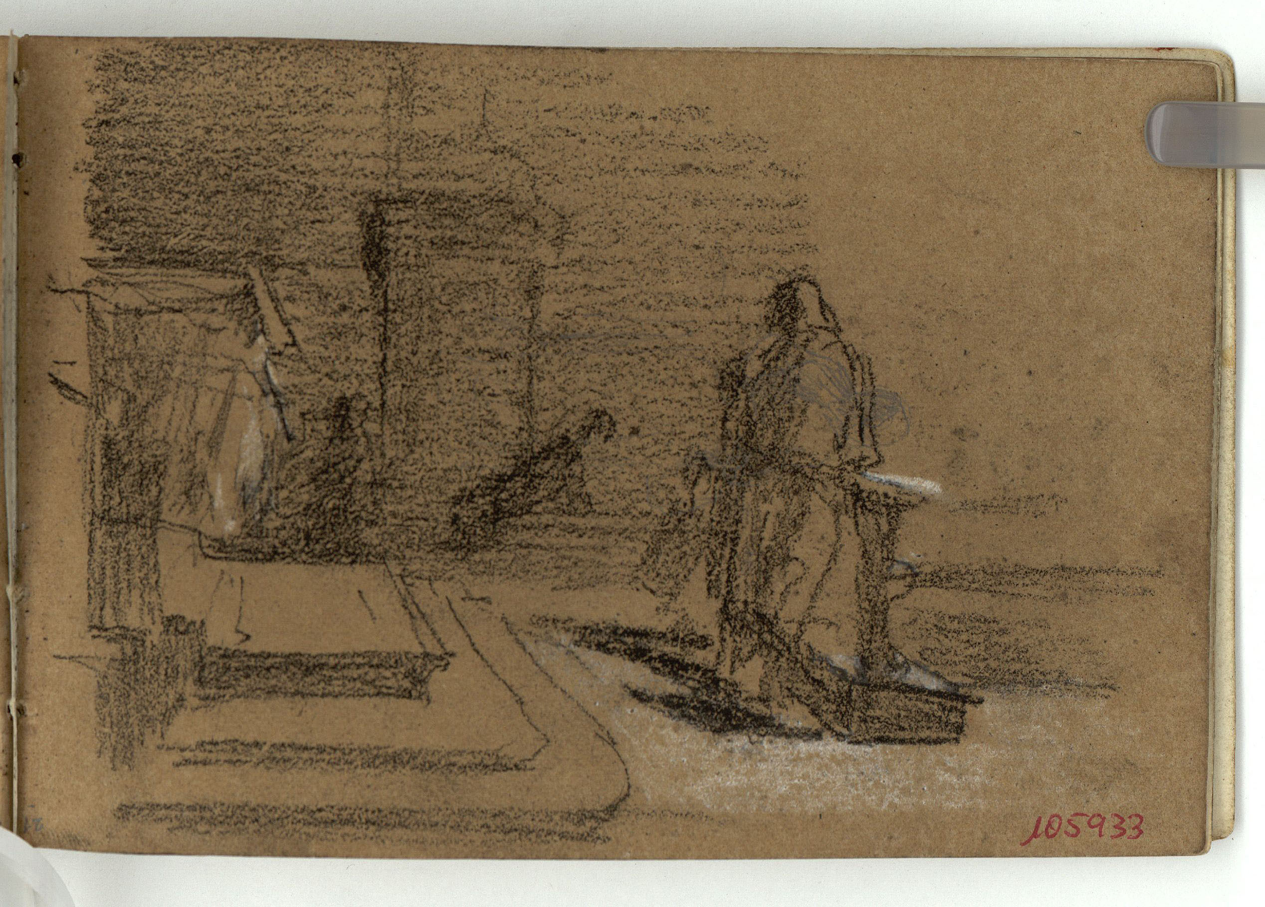 image for: Marià Fortuny - Figura davant d'una escalinata - Cap a 1866-1872