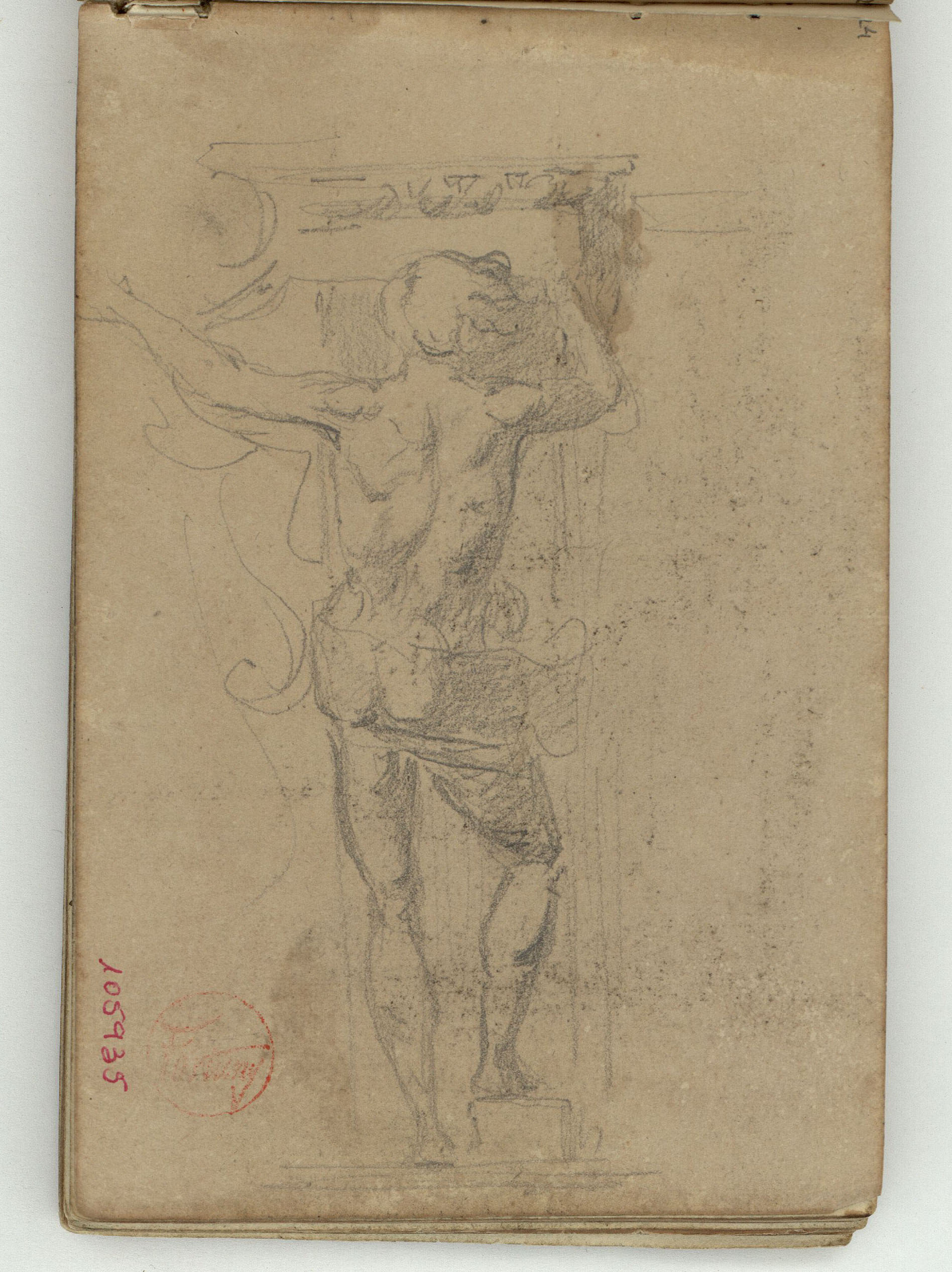 image for: Marià Fortuny - Estudi per al quadre «L'elecció de la model» (anvers) / Albergínia (revers) - Cap a 1866-1872