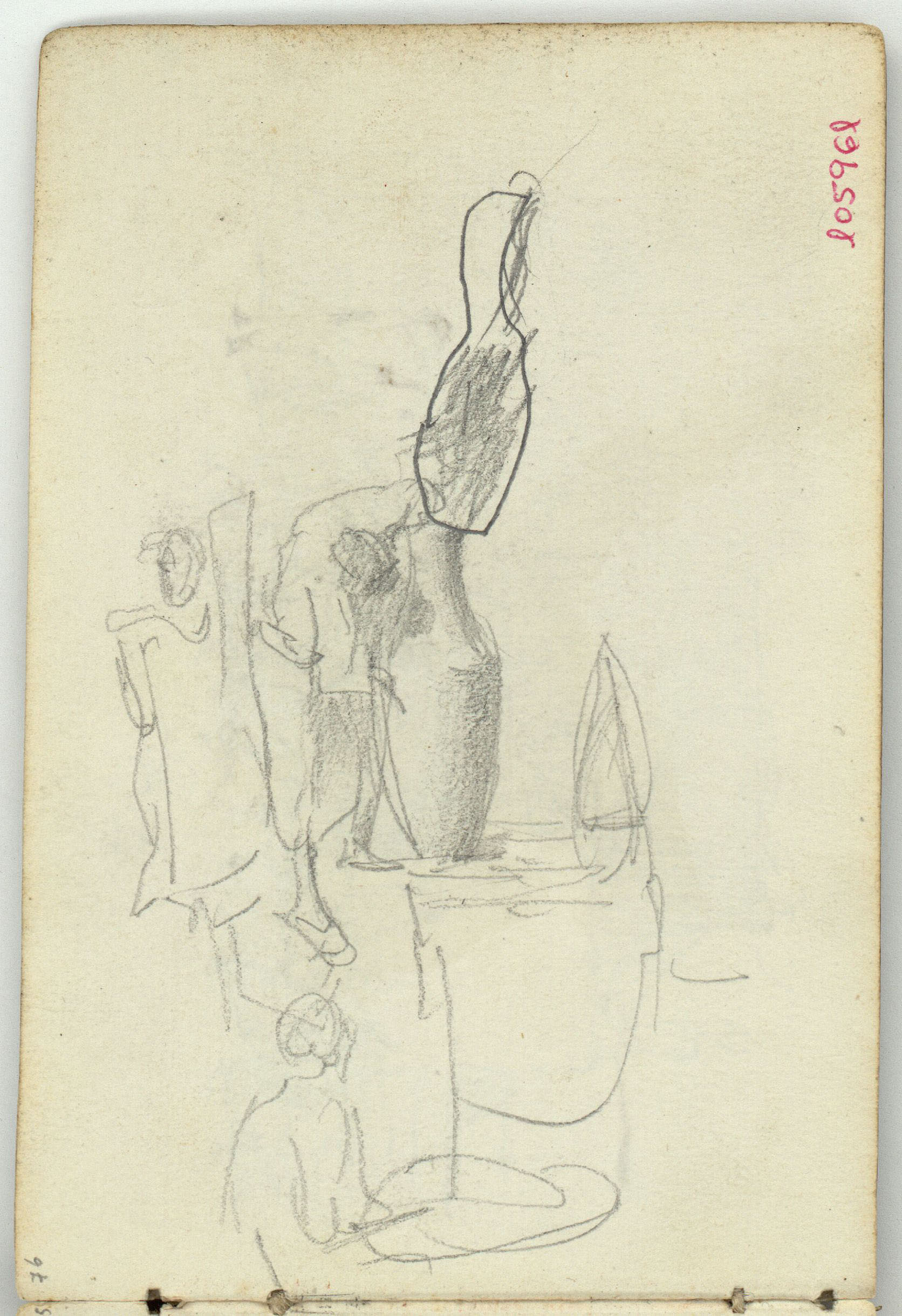 image for: Marià Fortuny - Figures i vasos (anvers) / Ferrador marroquí i genet a cavall (revers) - Cap a 1863-1872