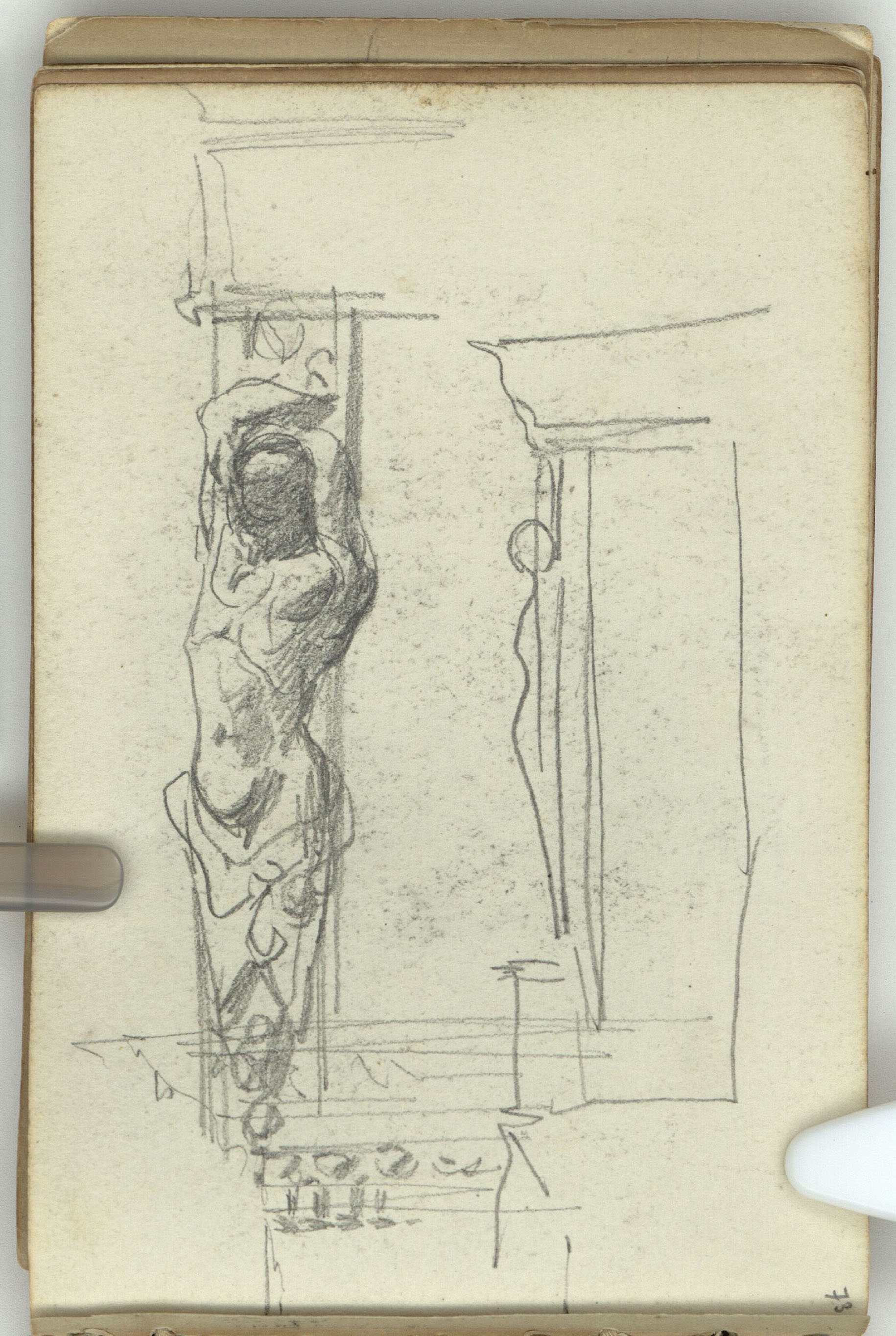 image for: Marià Fortuny - Interior de cuina (anvers) / Cariàtides (revers) - Cap a 1863-1866 [1]