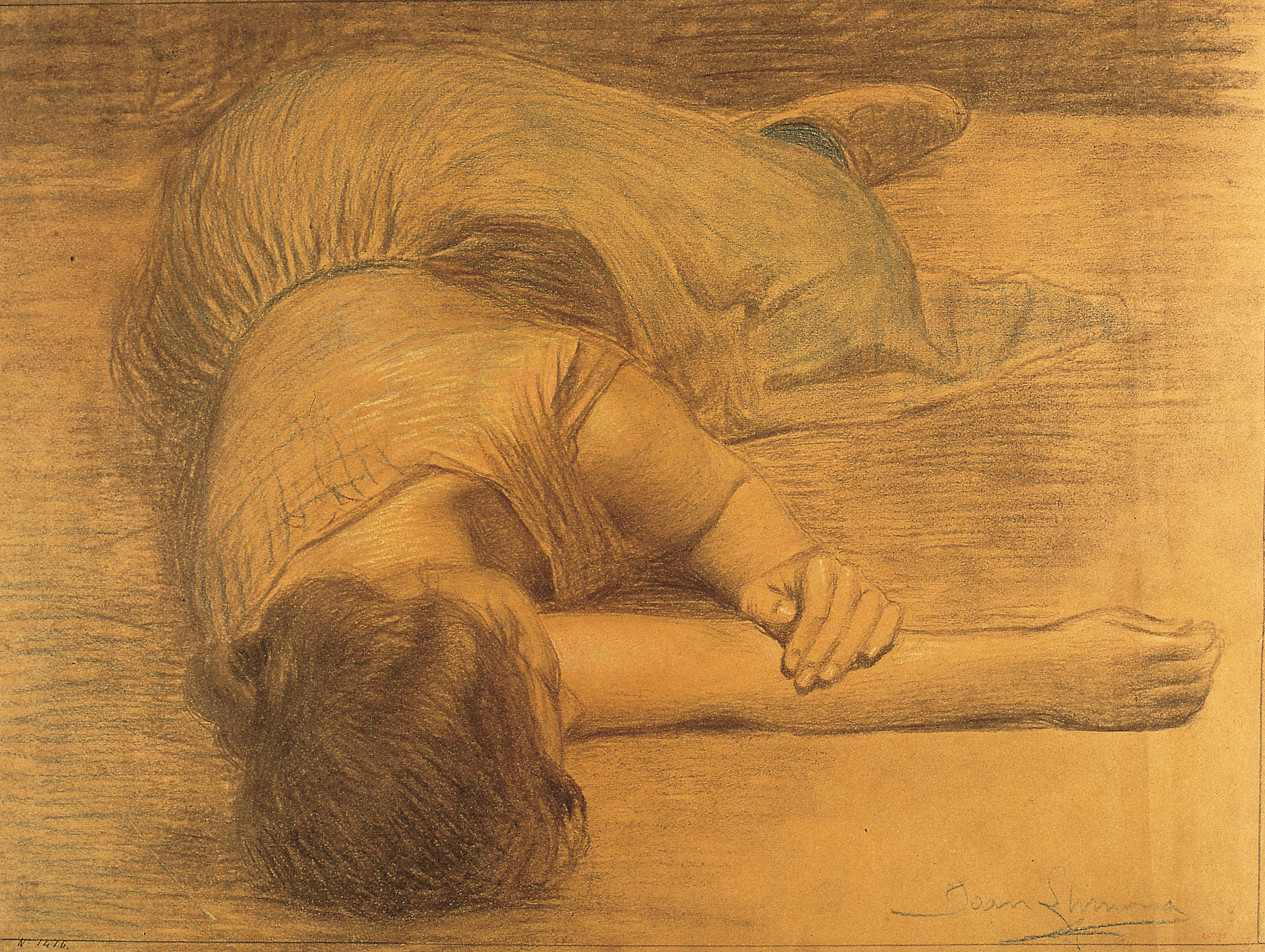 image for: Joan Llimona - Dona estesa - Cap a 1902