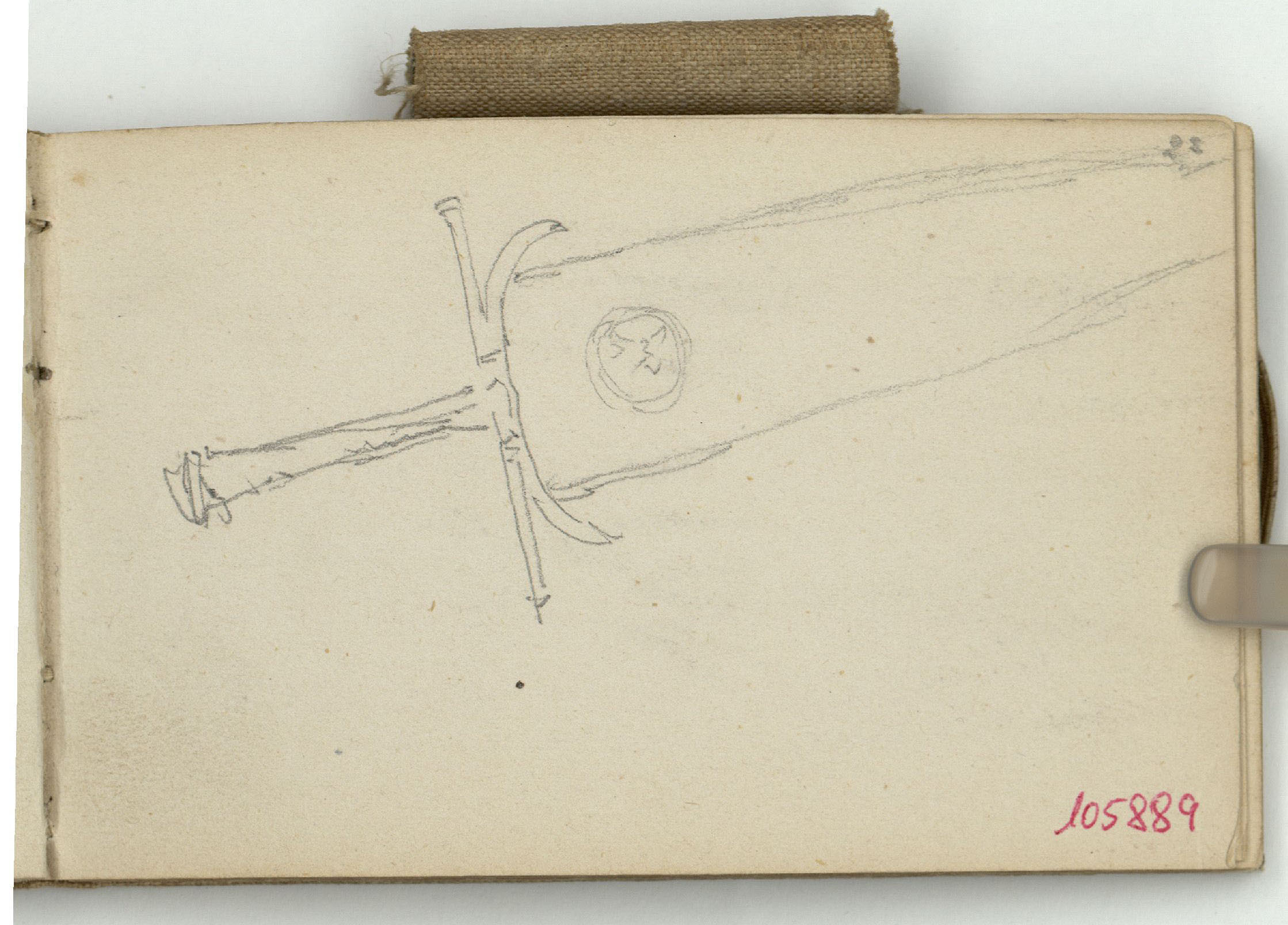 image for: Marià Fortuny - Pom i fulla d'espasa - Cap a 1873