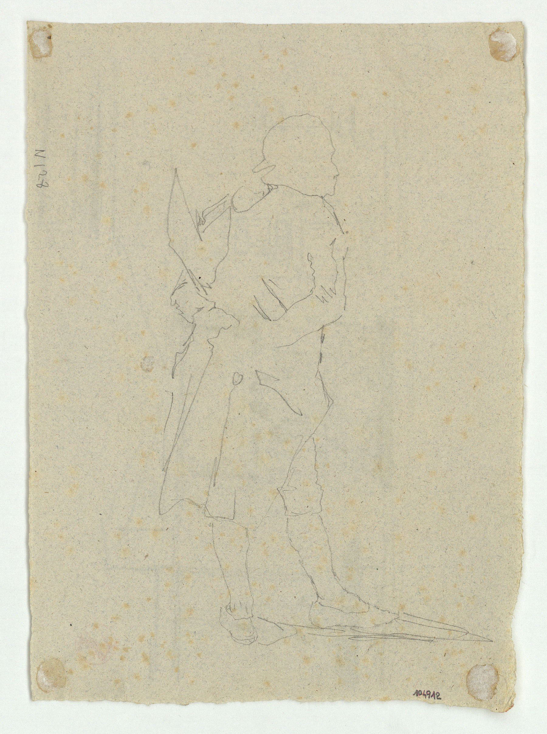 image for: Marià Fortuny - Ornamentació clàssica (anvers) / Estudi per al quadre «L'elecció de la model» (revers) - Cap a 1863-1866 [1]