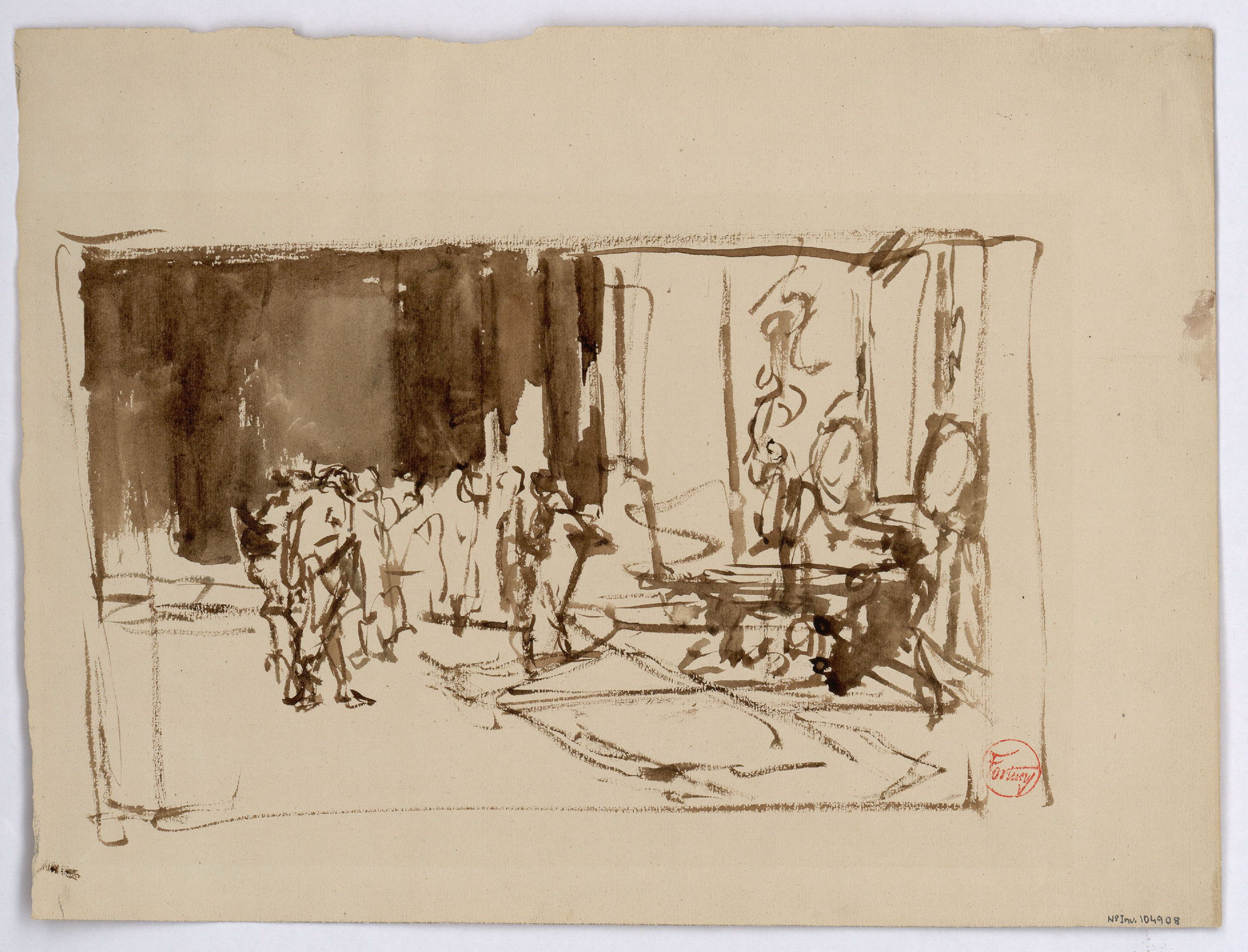 image for: Marià Fortuny - Estudi per al quadre «L'elecció de la model» - Cap a 1868-1870