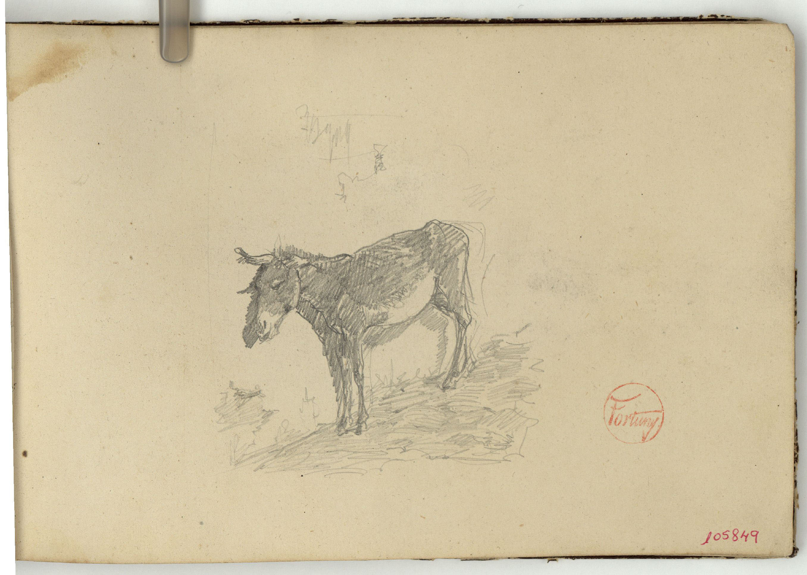 image for: Marià Fortuny - Estudi per a l'aquarel·la «Vista de la ciutat de Tànger des del soc» - Cap a 1862