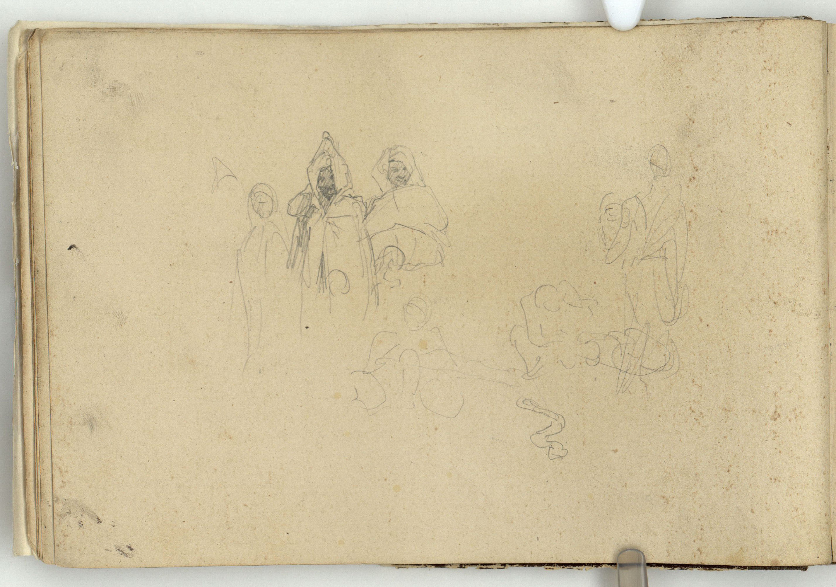 image for: Marià Fortuny - Estudi per a l'aquarel·la «Vista de la ciutat de Tànger des del soc» - Cap a 1862