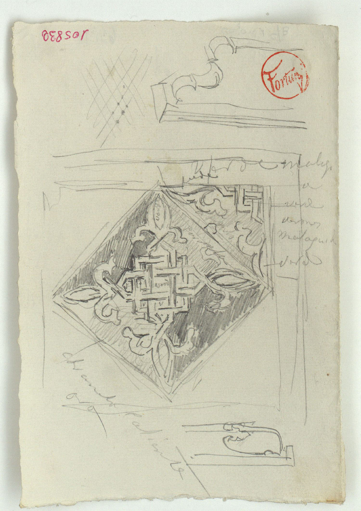 image for: Marià Fortuny - Motius ornamentals d'estil musulmà - Cap a 1870-1872