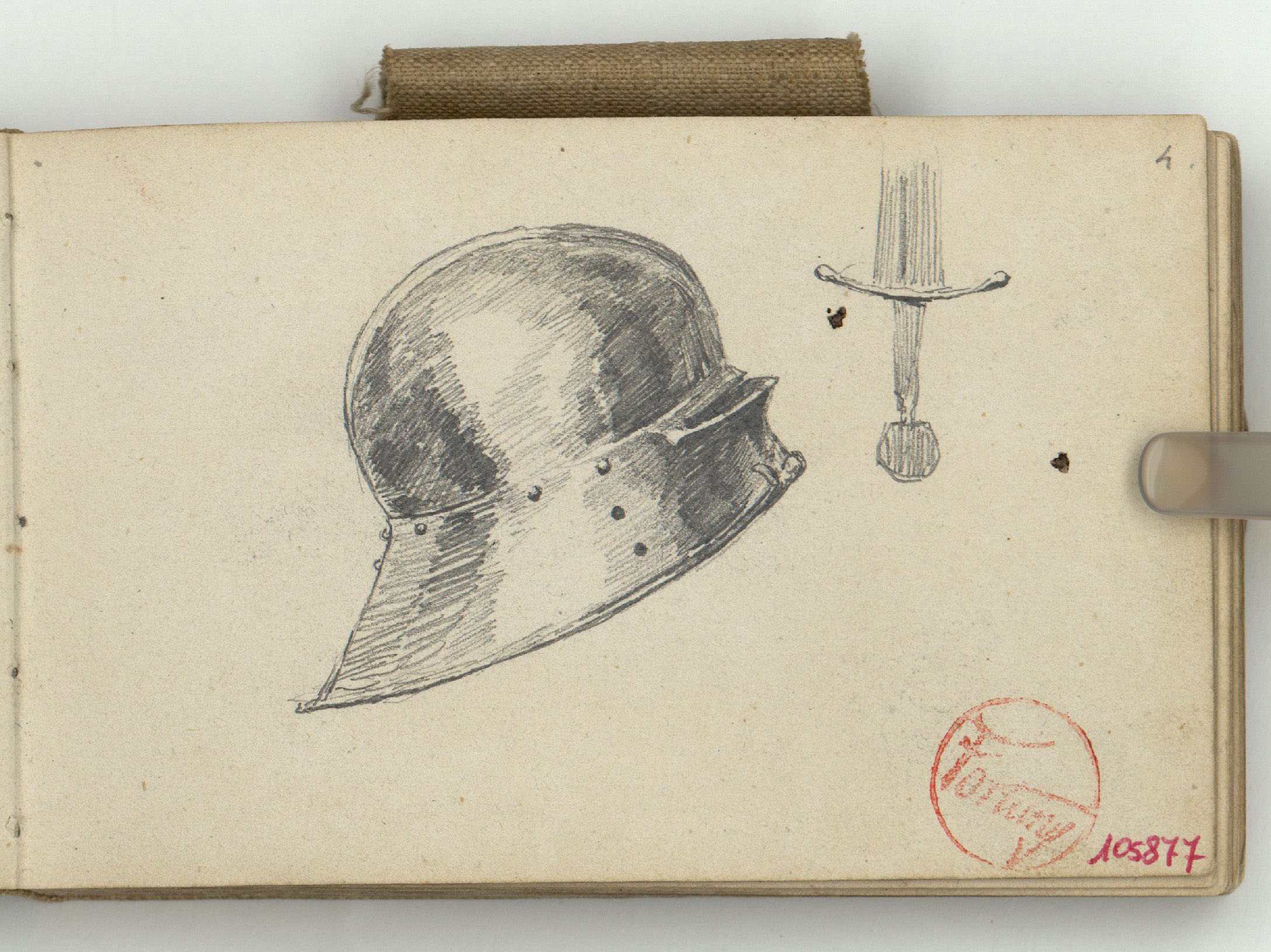 image for: Marià Fortuny - Casc i pom d'espasa - Cap a 1873