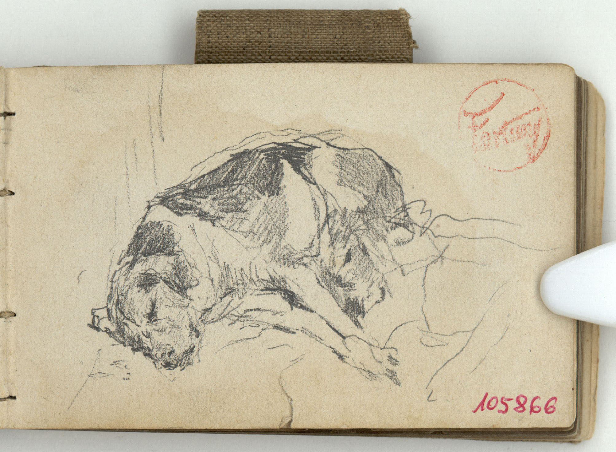 image for: Marià Fortuny - Estudi per a les aquarel·les «El venedor de tapissos» o «Amics fidels» - Cap a 1870