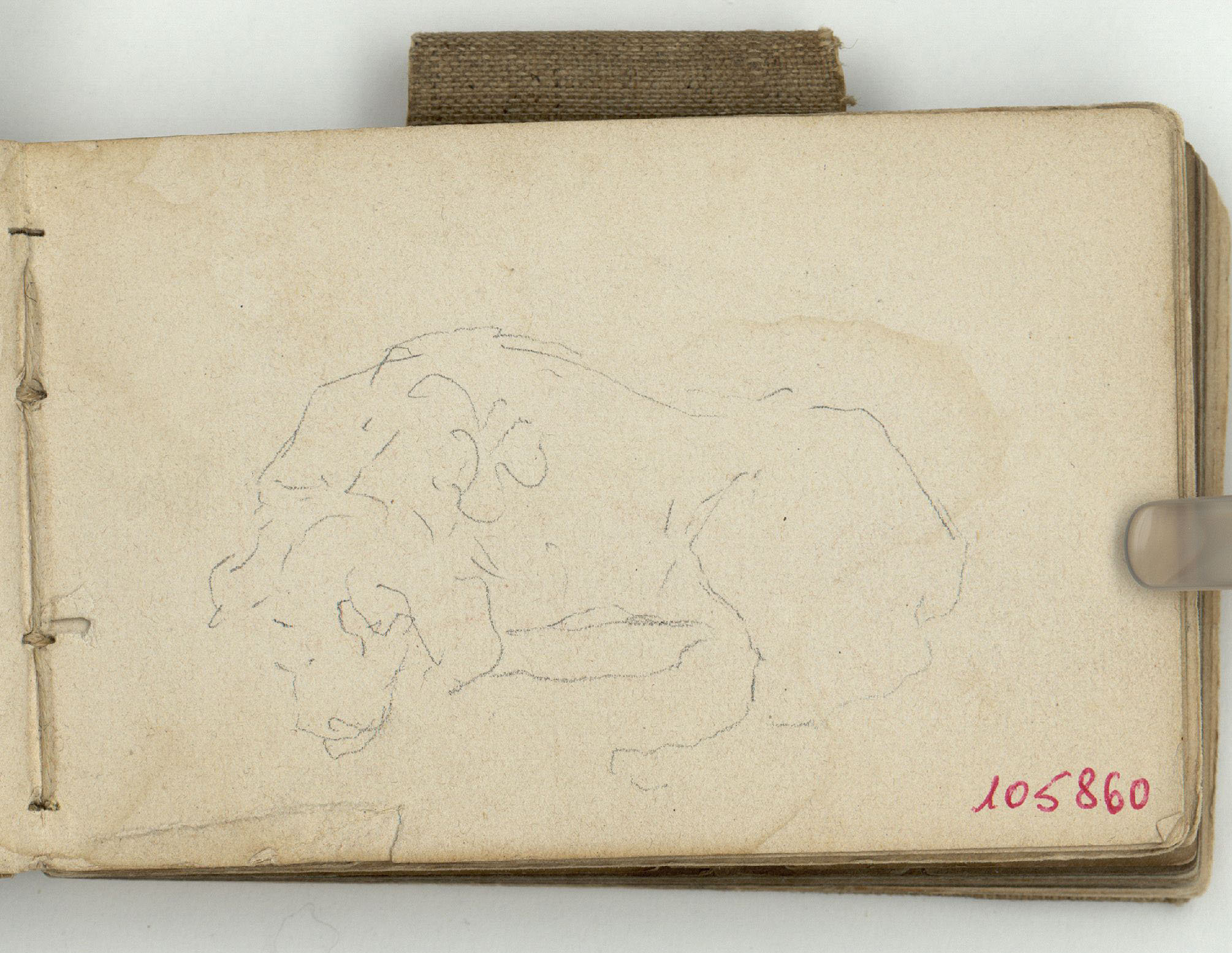 image for: Marià Fortuny - Estudi per a les aquarel·les «El venedor de tapissos» o «Amics fidels» - Cap a 1870