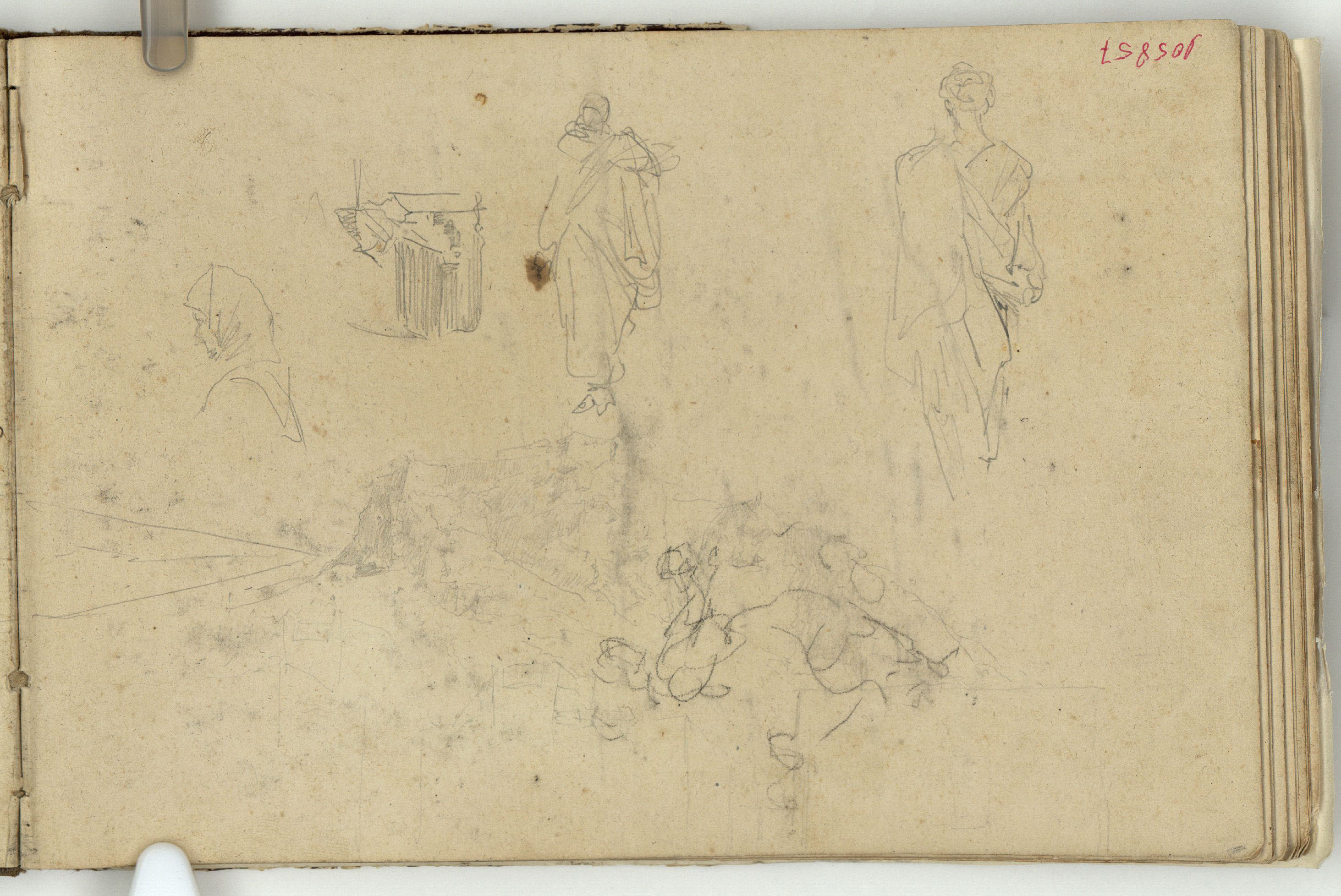 image for: Marià Fortuny - Marroquins i altres esbossos - Cap a 1862