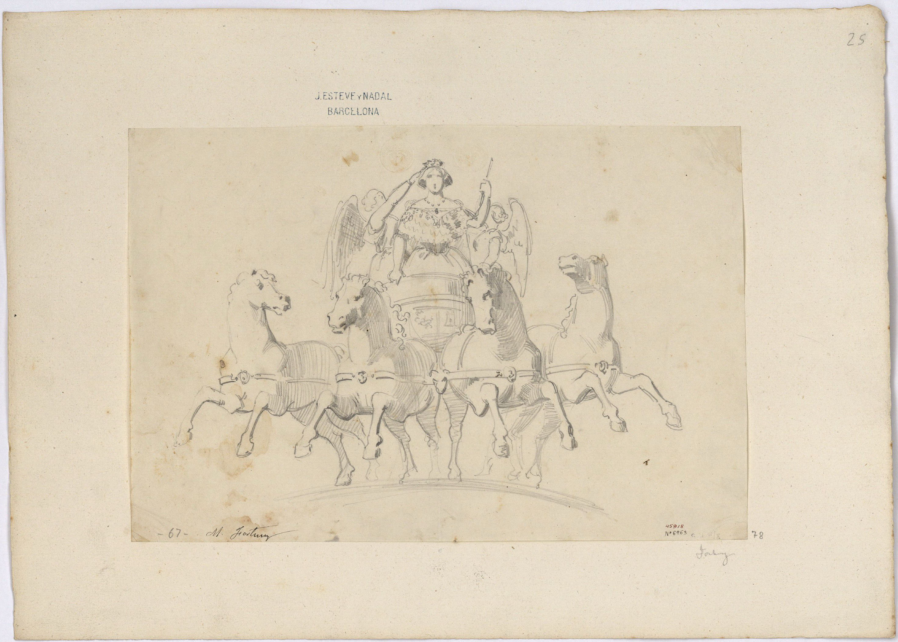 image for: Marià Fortuny - Isabel II en un carruatge triomfal - Cap a 1856-1858