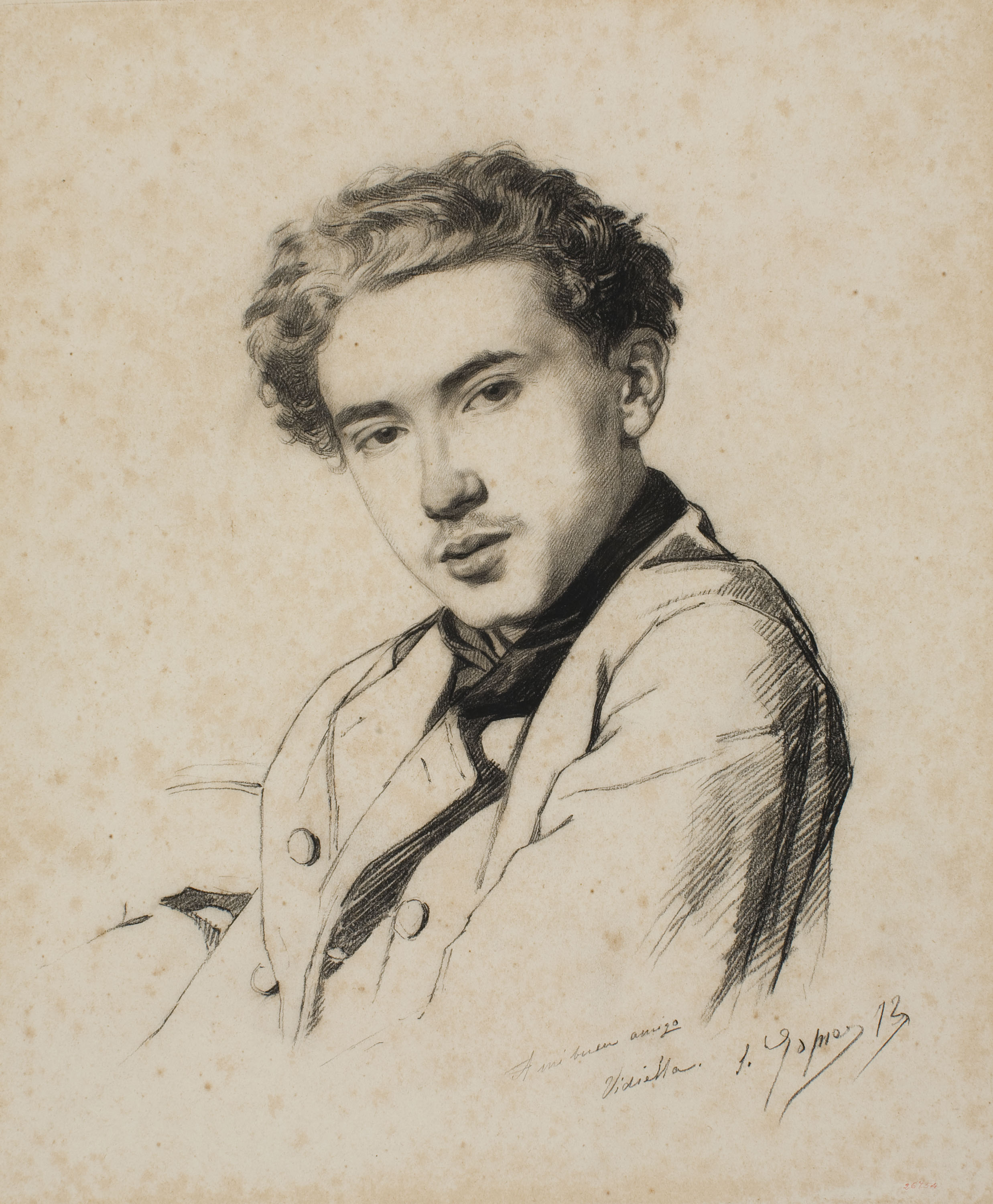 image for: Simó Gómez - Retrat del pianista Carles Gumersind Vidiella - 1872