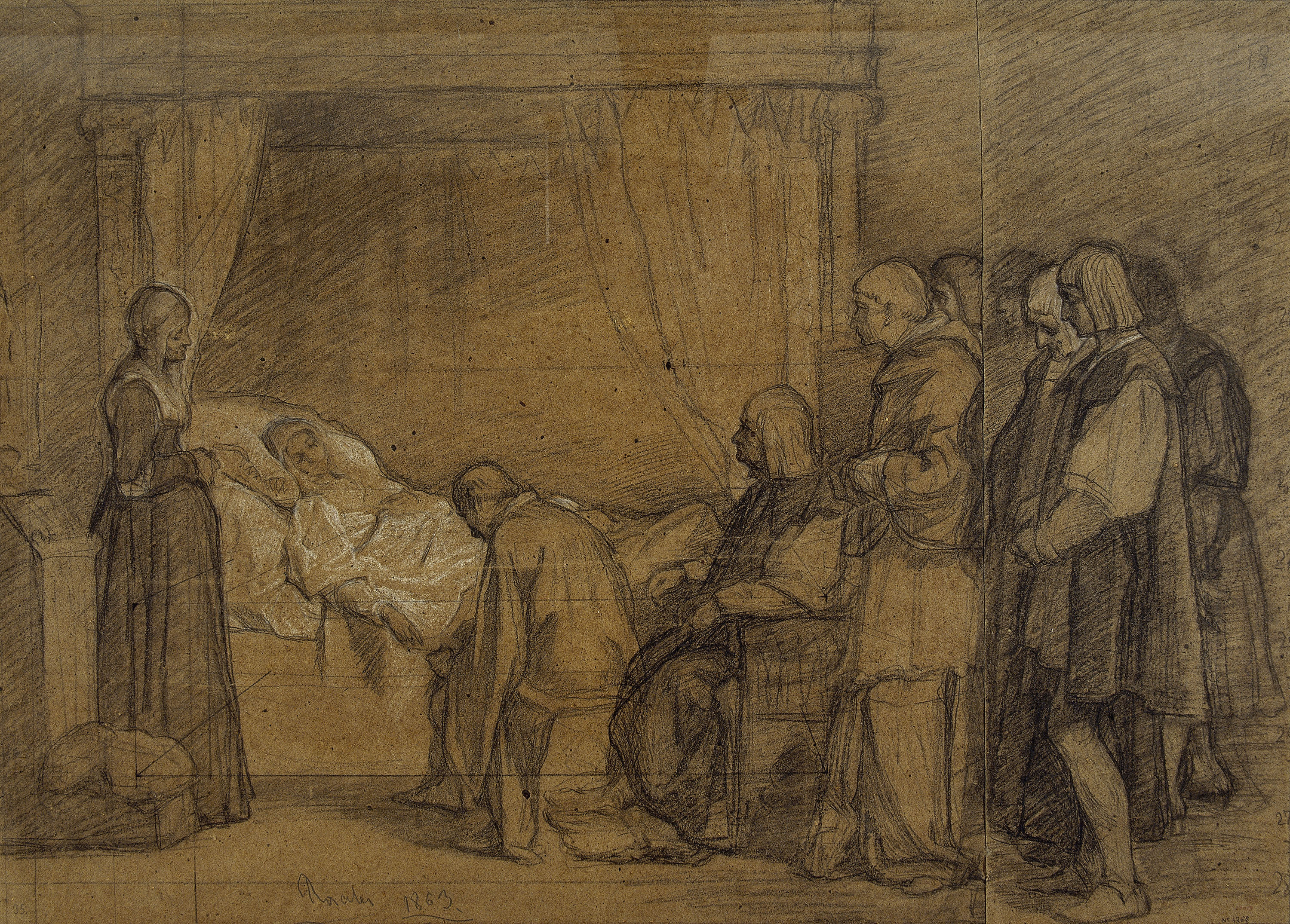 image for: Eduardo Rosales - Estudi per al quadre «Isabel la Catòlica dictant el seu testament» - 1863