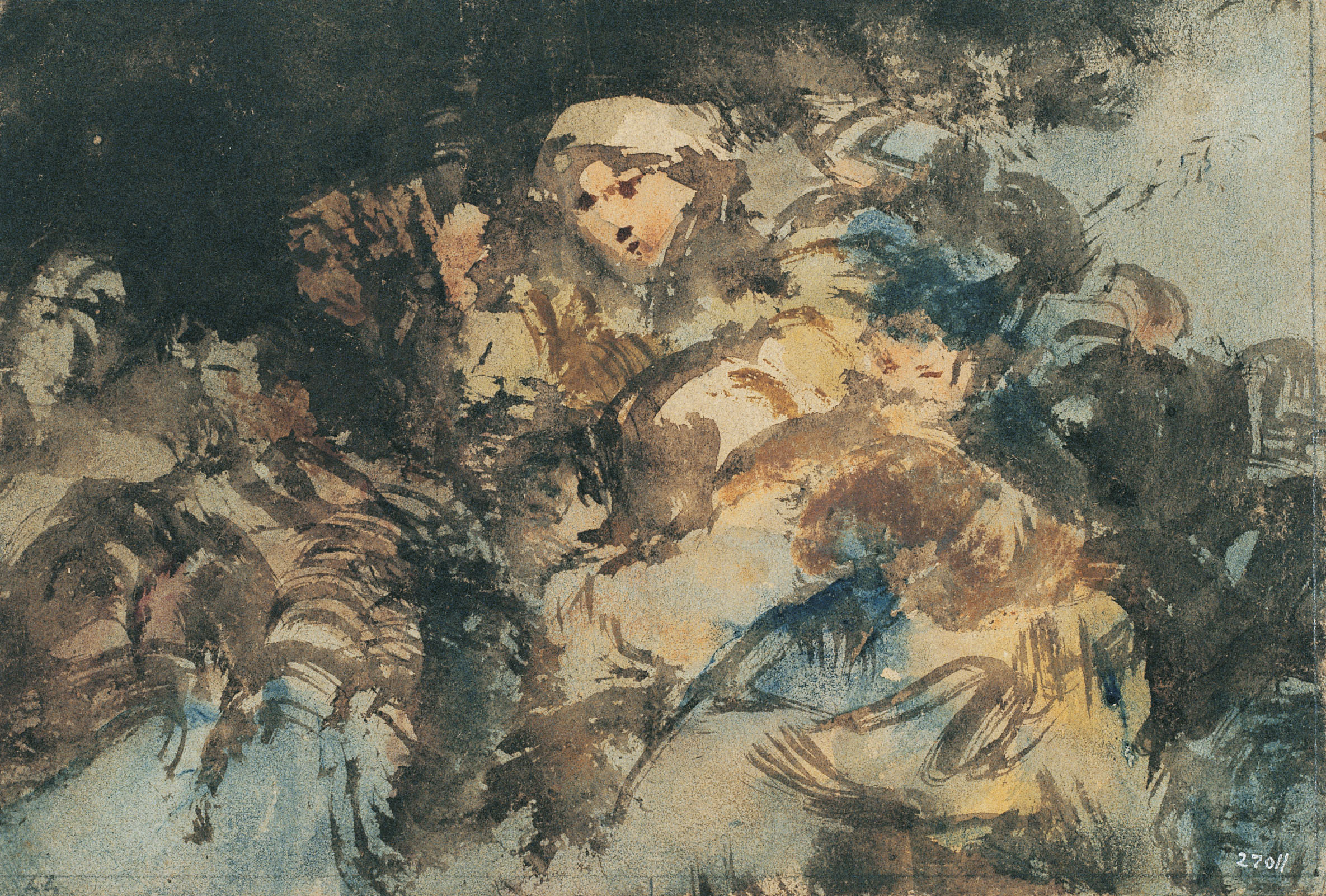 image for: Eugenio Lucas Velázquez - Grup de bruixes [?] - Cap a 1850-1860